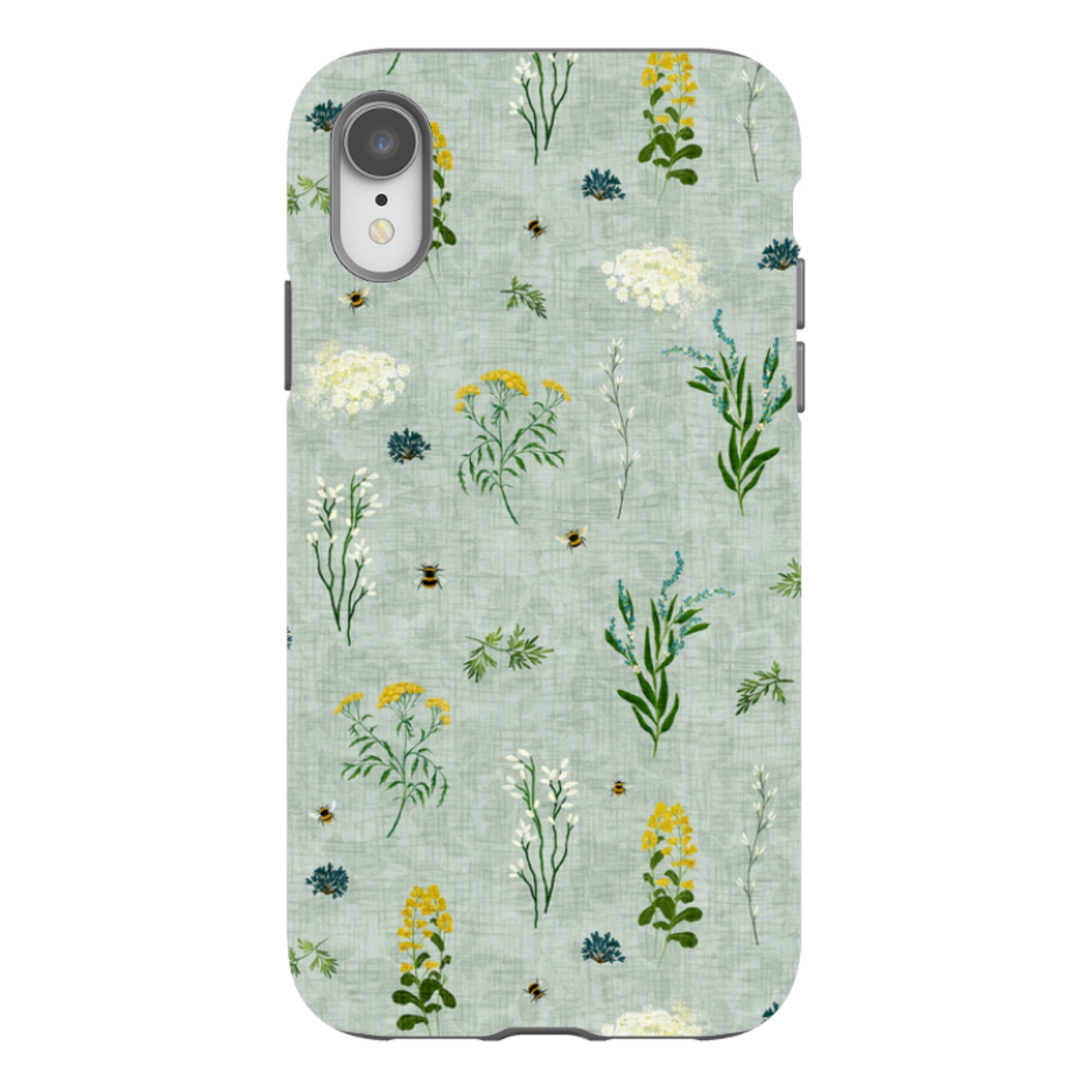 iPhone Tough Case - Song Bird Florals and Bees By Katherine Quinn