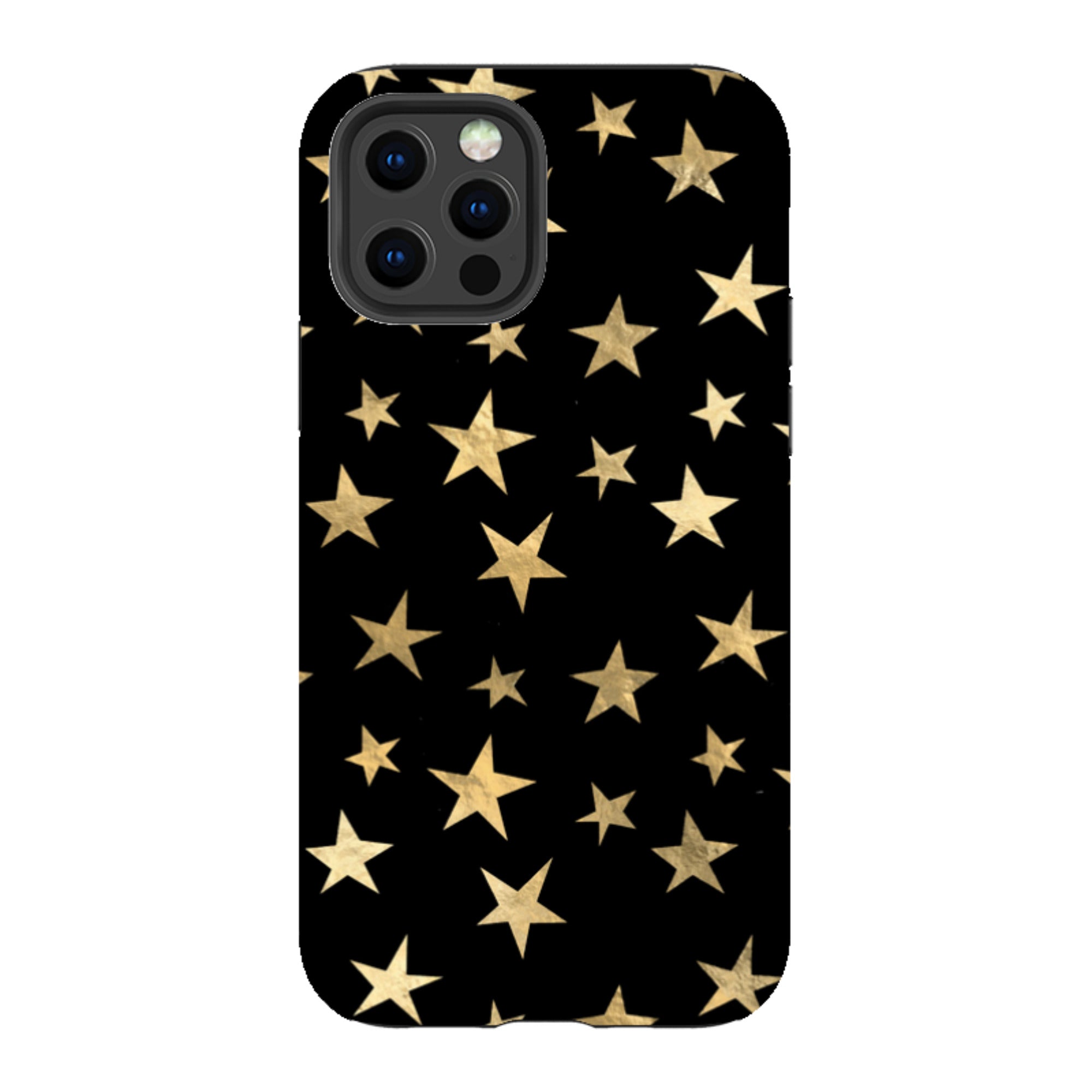 iPhone Tough Case - Black and Gold Stars