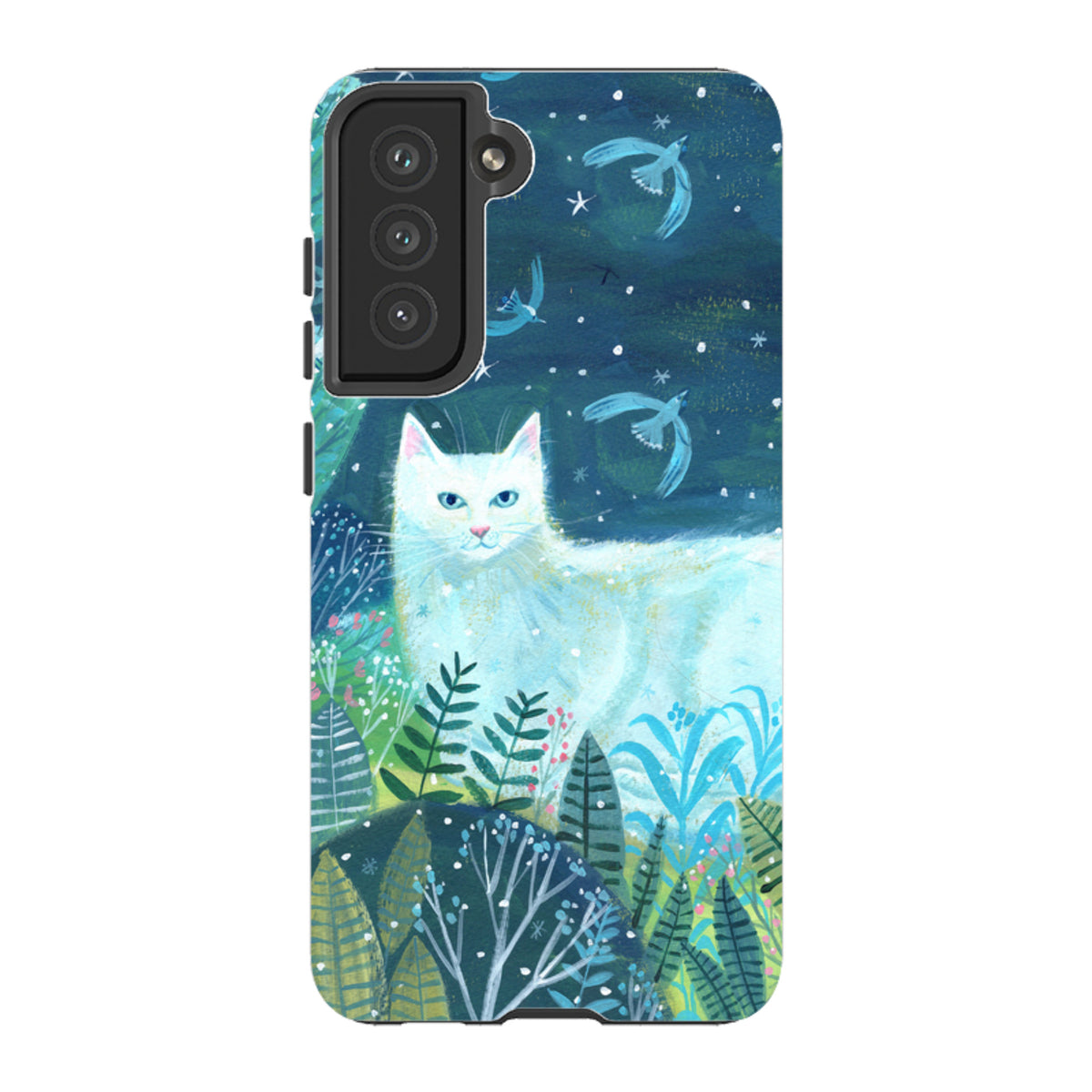 Samsung Tough Case - White Cat By Mary Stubberfield