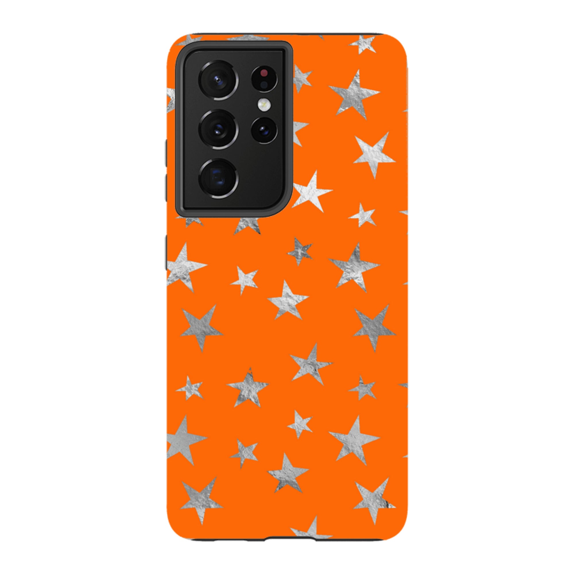 Samsung Tough Case - Orange and Silver Stars