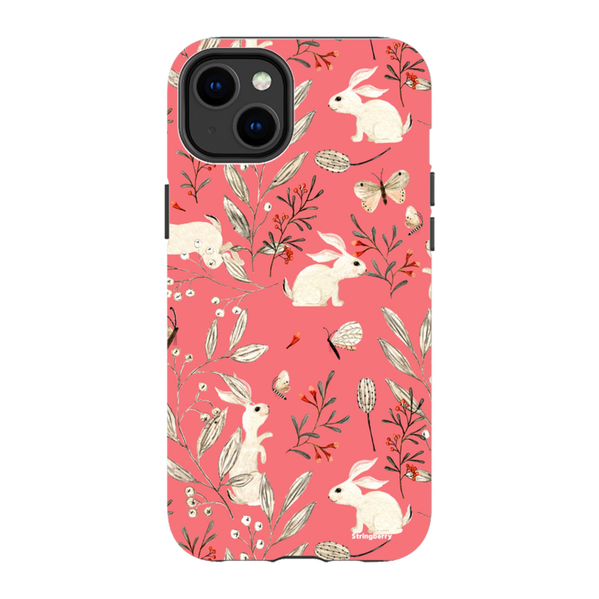 iPhone MagSafe Tough Case - Bunnies Raspberries By Katherine Quinn