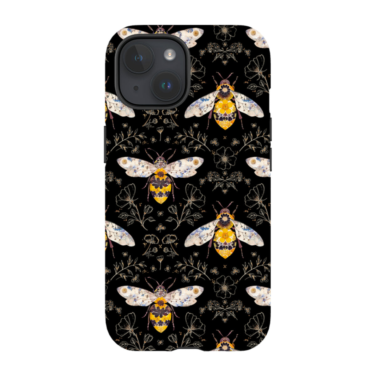 iPhone Tough Case - Midnight Bumble Bee Multi By Helen Ahpornsiri