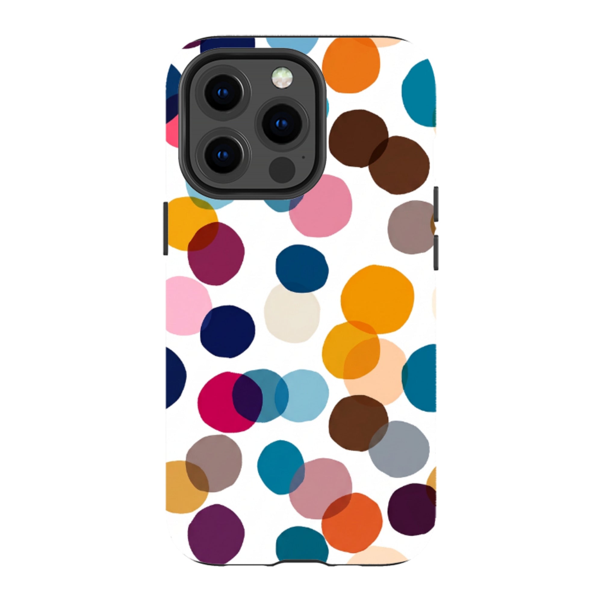iPhone MagSafe Tough Case - Multi-Color Polka Dot