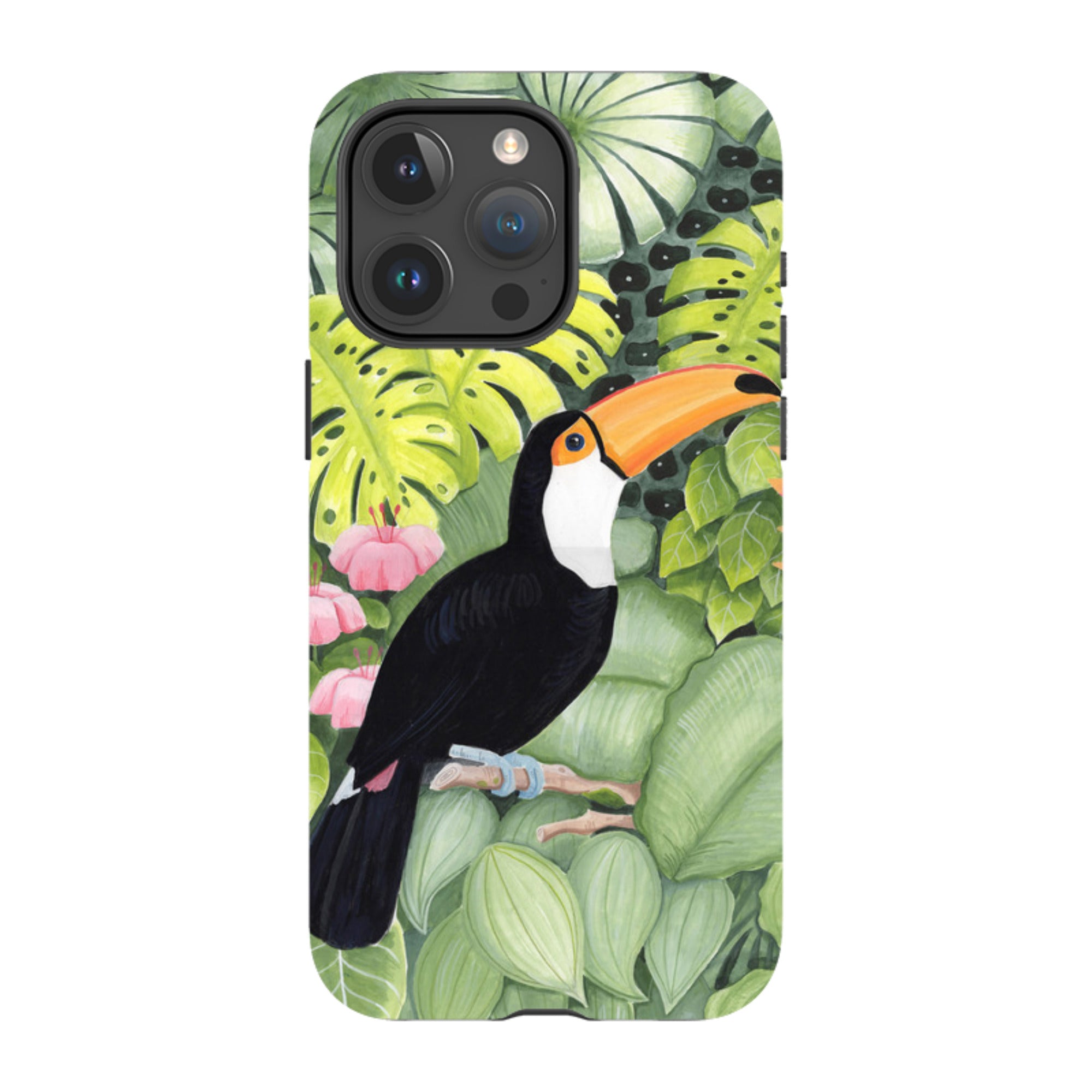 iPhone Tough Case - Toucan In Leaves By Bex Parkin
