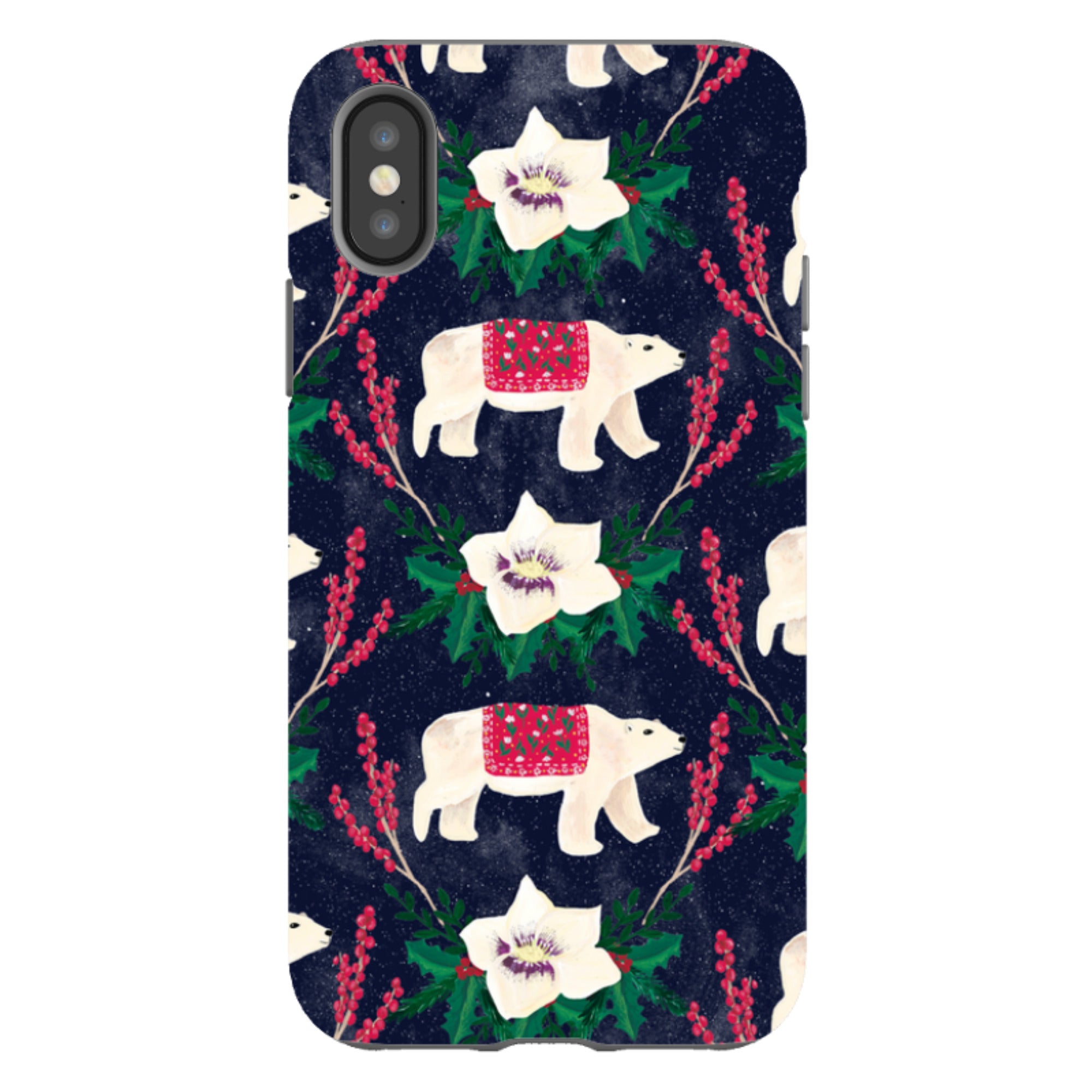 iPhone Tough Case - Midnight Polar Bears By Abby Jacobs