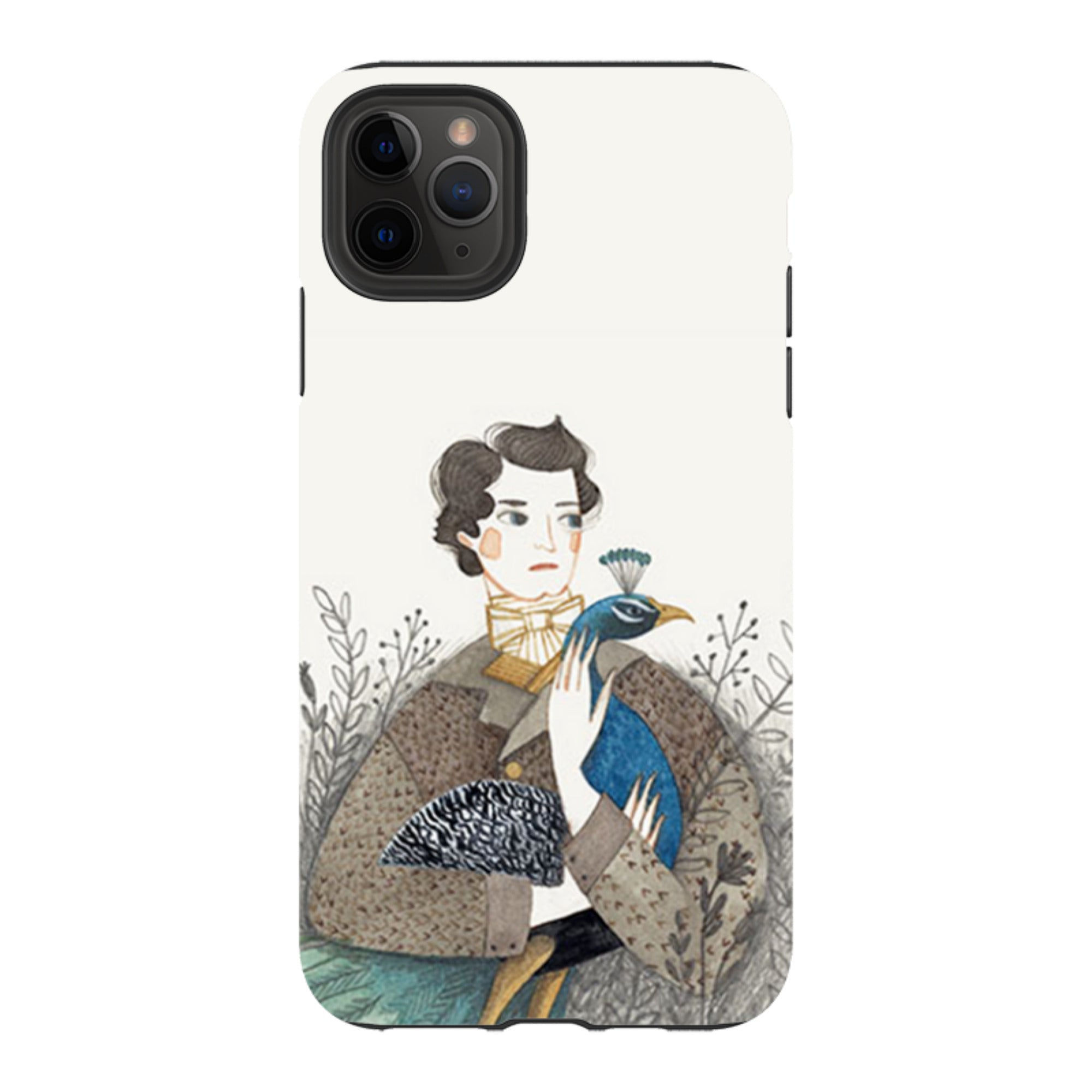iPhone Tough Case - Man With Peacock By Meghann Rader