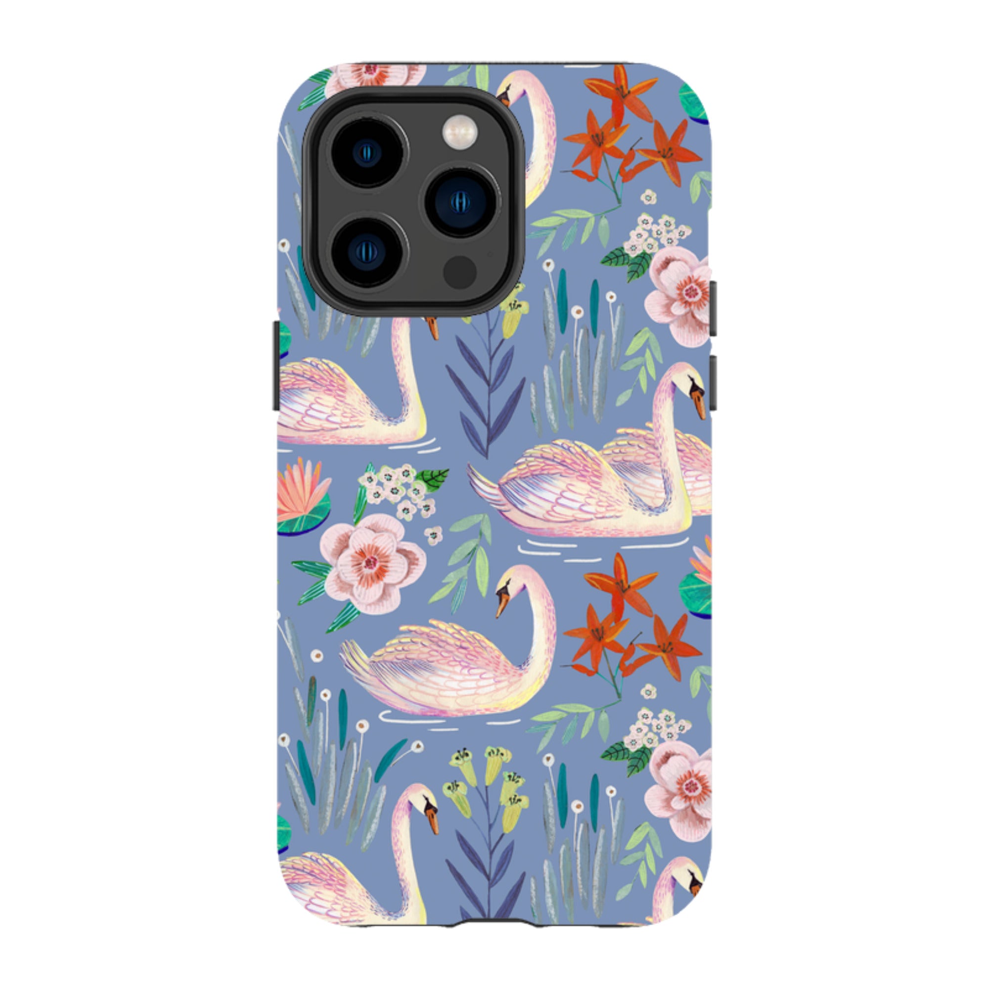 iPhone MagSafe Tough Case -  Swan Pattern By Caroline Bonne Muller