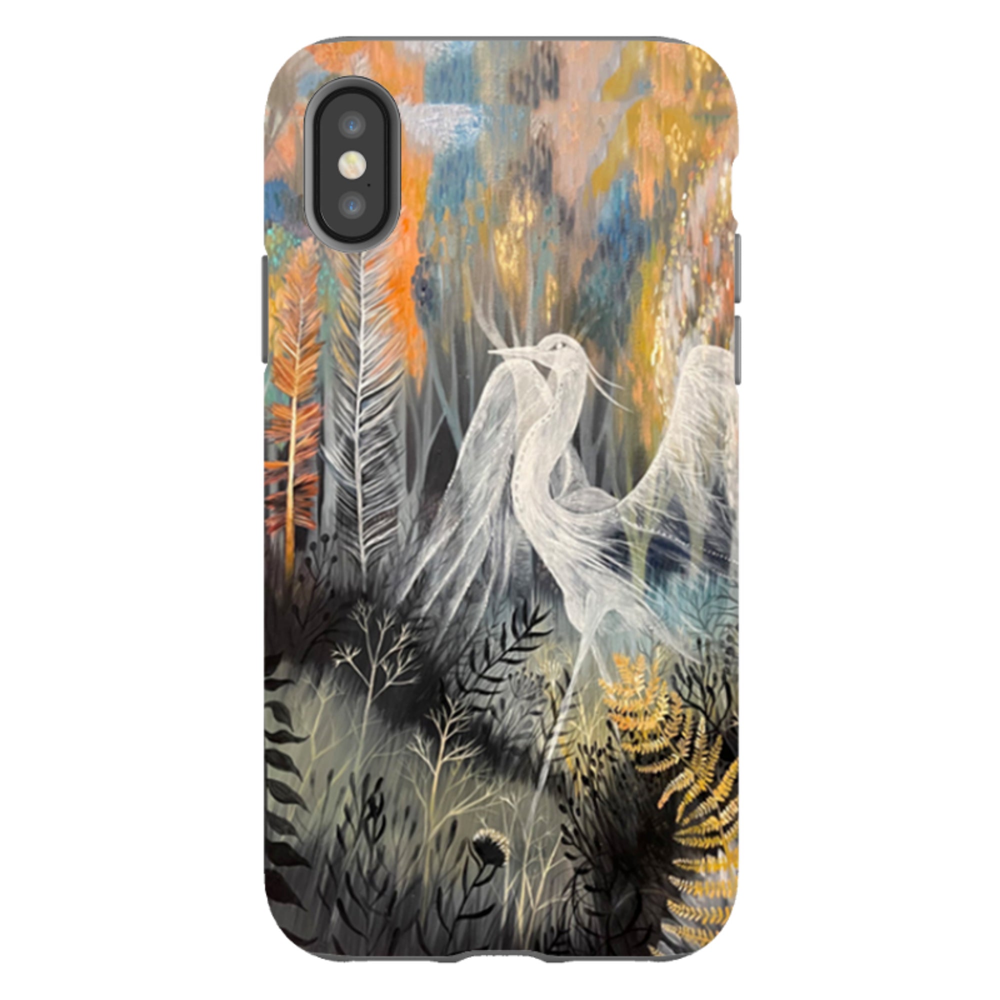 iPhone Tough Case - Ghost Heron By Mia Underwood