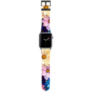 Summer Floral Blue Garden Apple Watch Strap