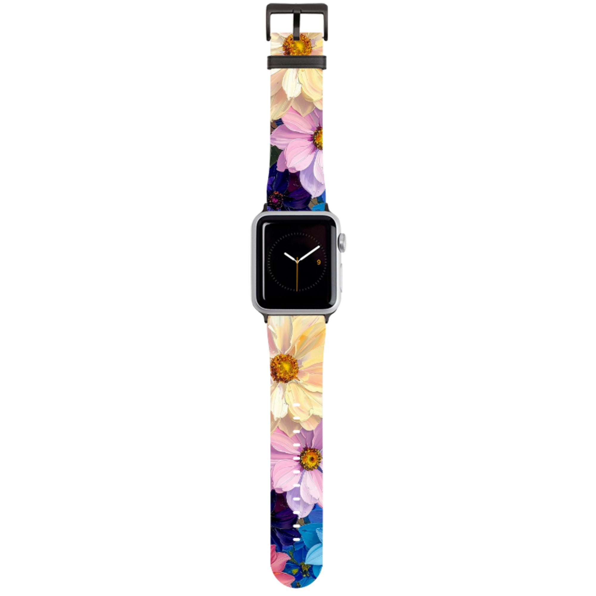 Summer Floral Blue Garden Apple Watch Strap