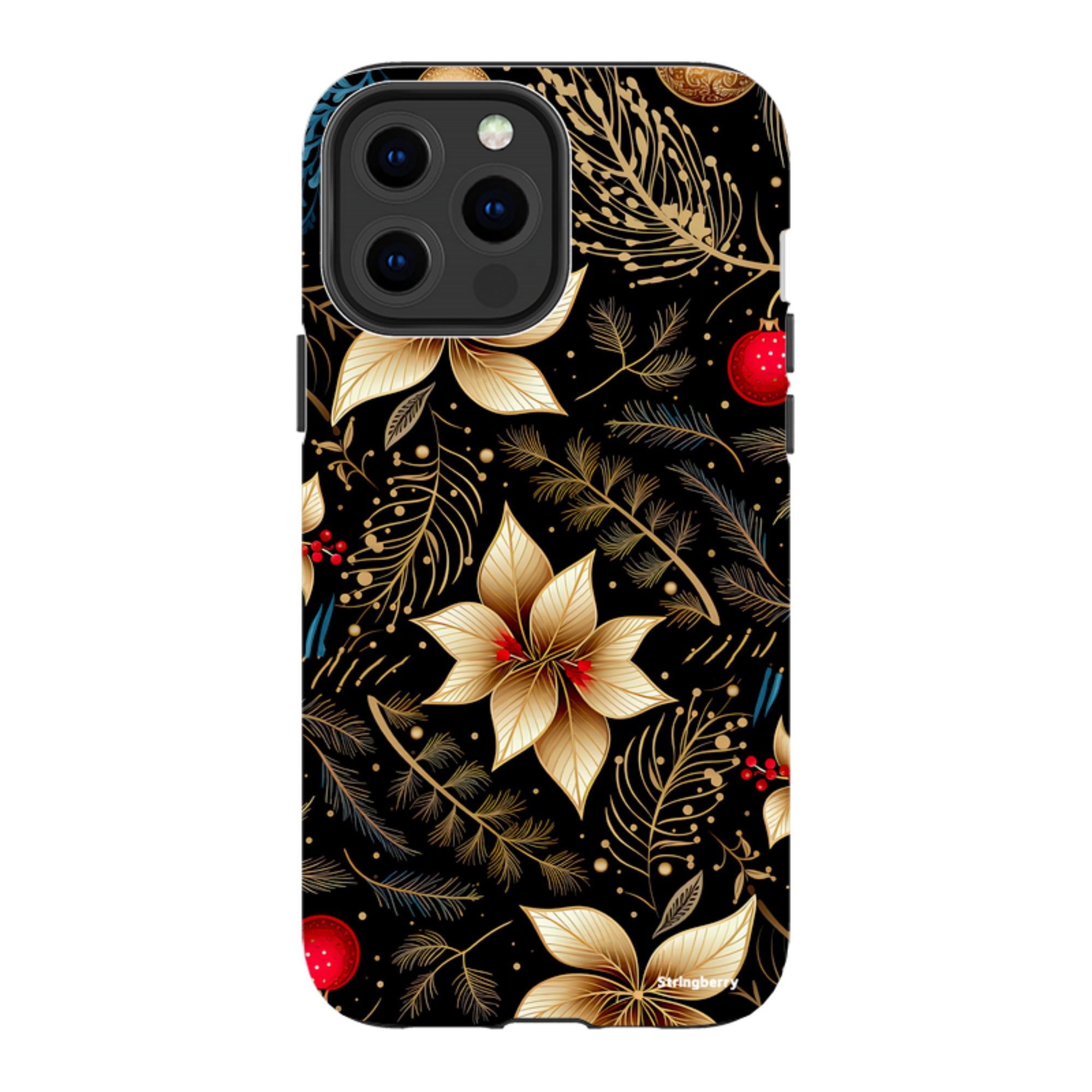 iPhone Tough Case - Golden Winter Floral