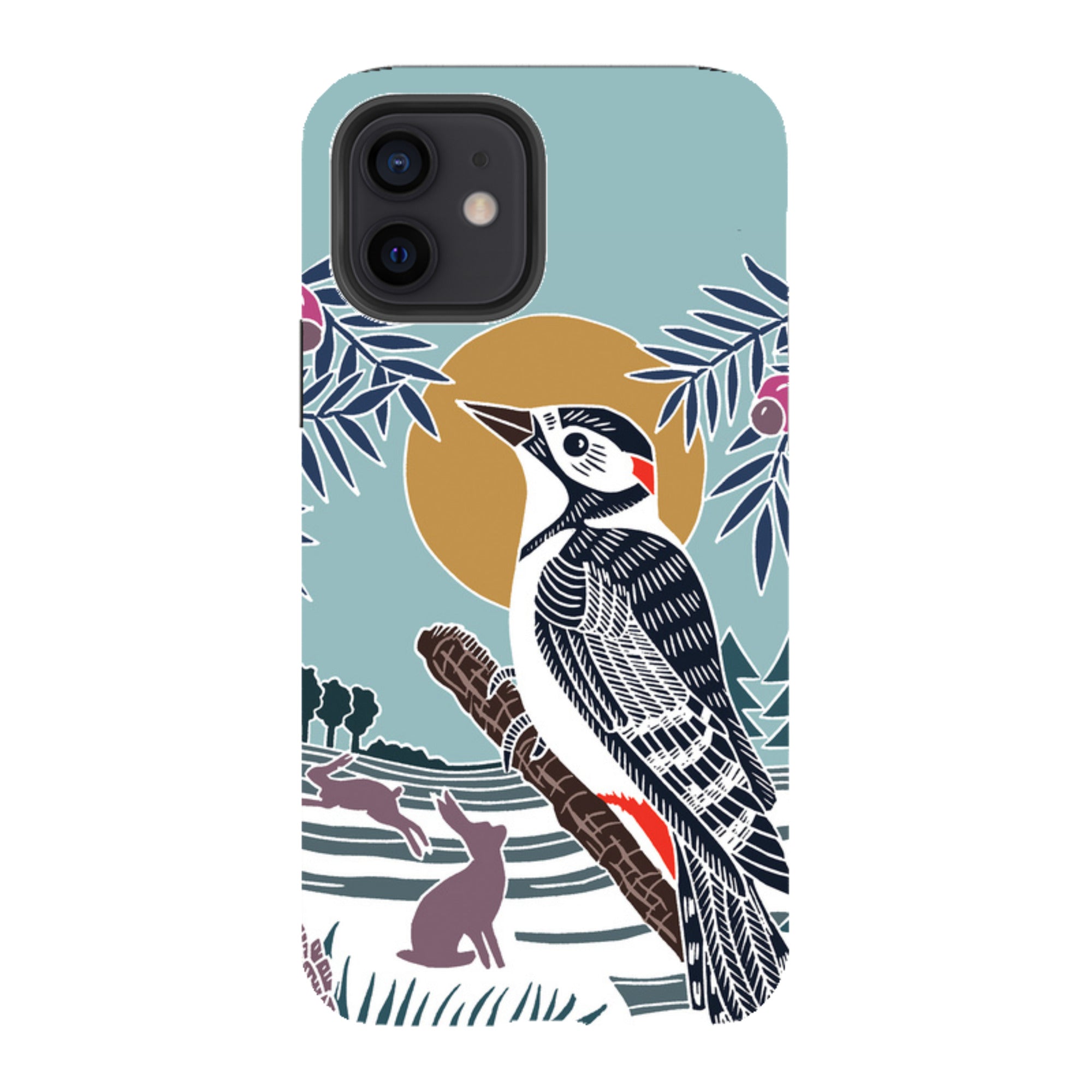 iPhone Tough Case - Woodpecker Brown By Kate Heiss