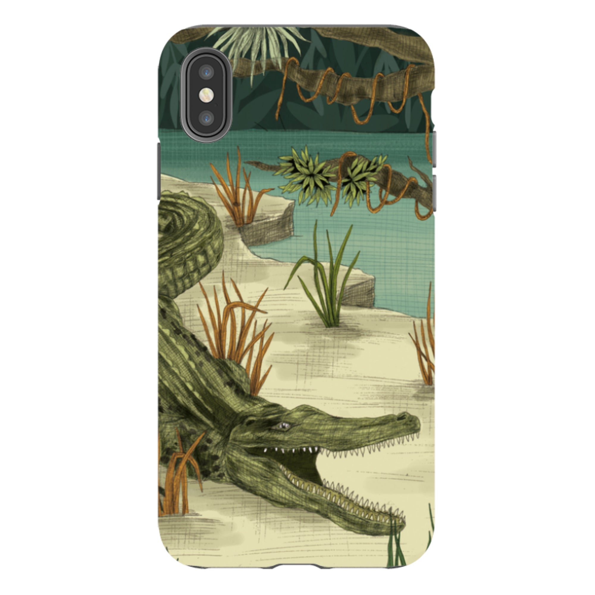 iPhone Tough Case - Crocodile By Jade Mosinski