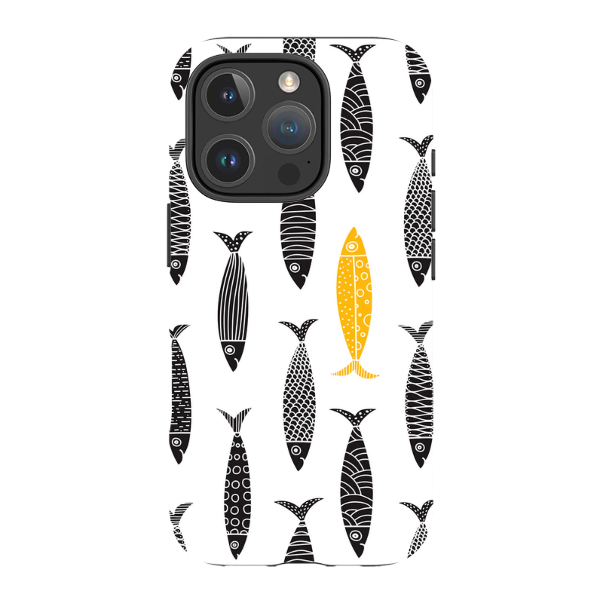 iPhone MagSafe Tough Case - Black and Gold Sardines