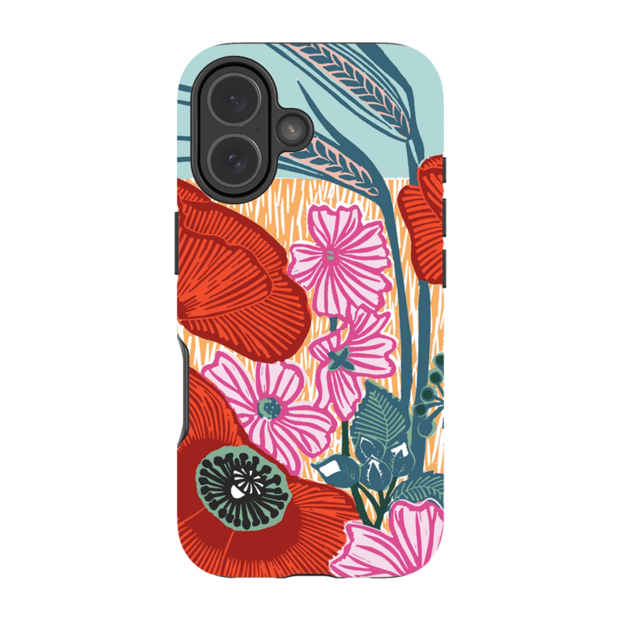 iPhone Tough Case - Wild Poppies By Kate Heiss