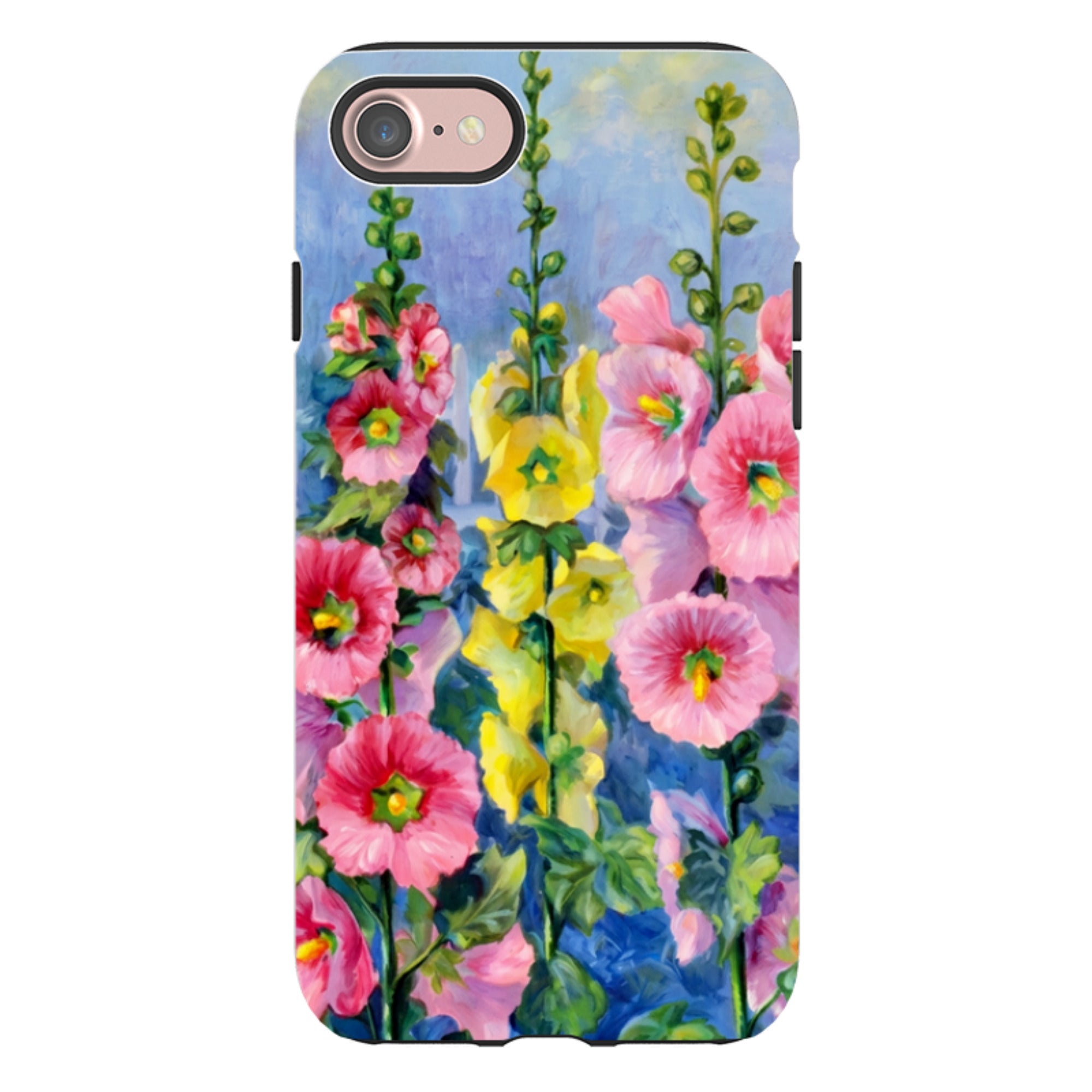 iPhone Tough Case - Hollyhock Garden
