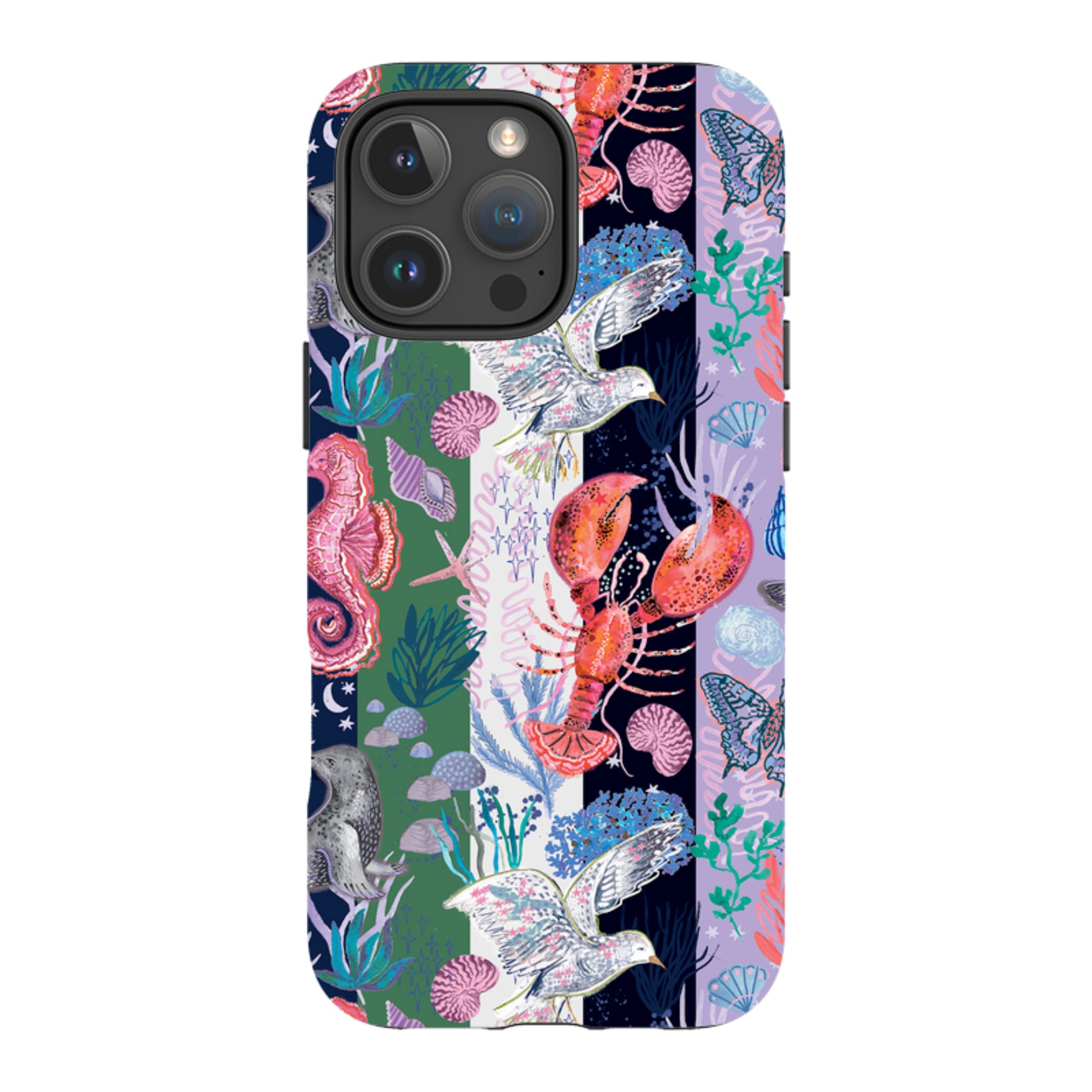 iPhone MagSafe Tough Case - Coastal Calling Stripe I By Emma Frances Grant