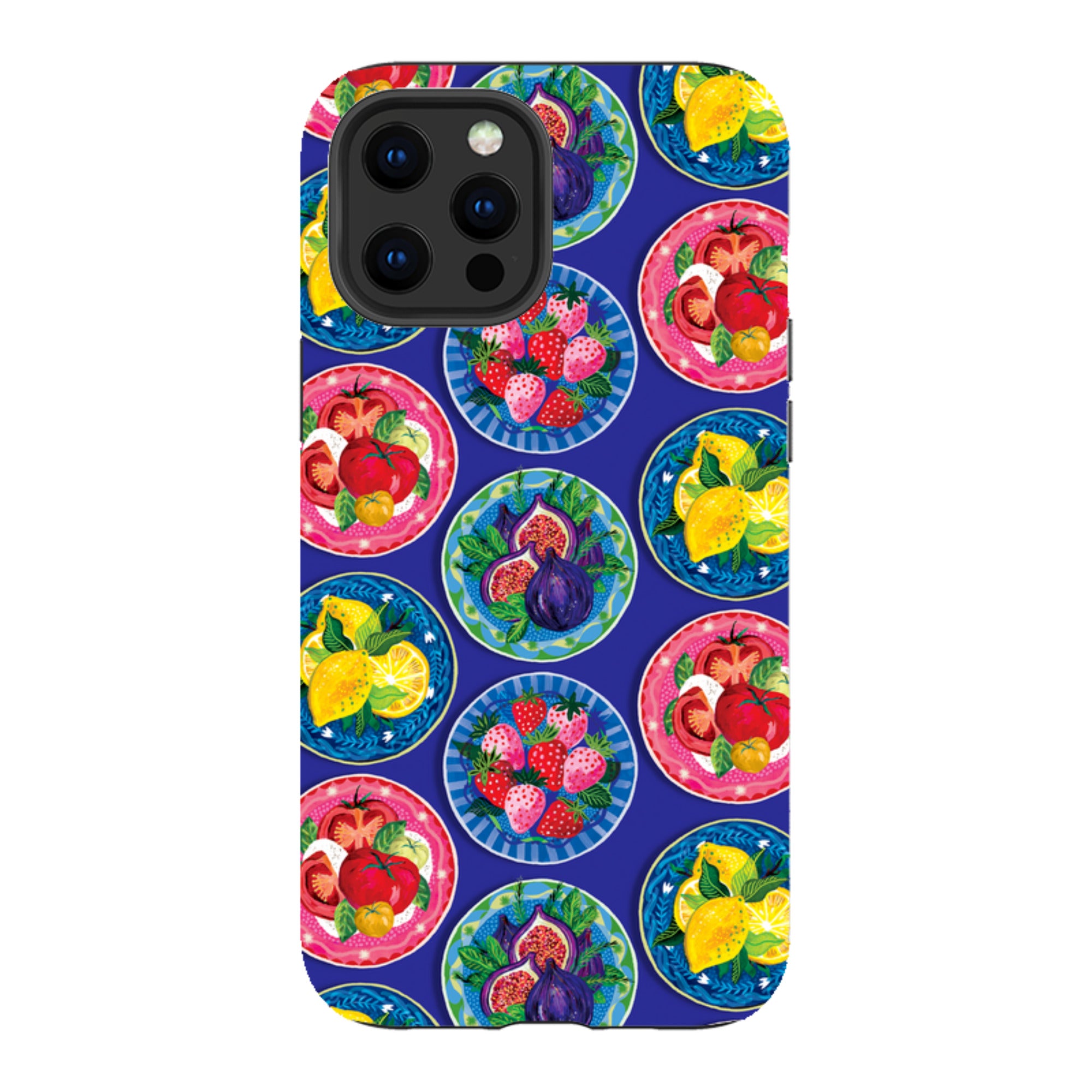 iPhone Tough Case - Summer Plates Blue By Emma Frances Grant