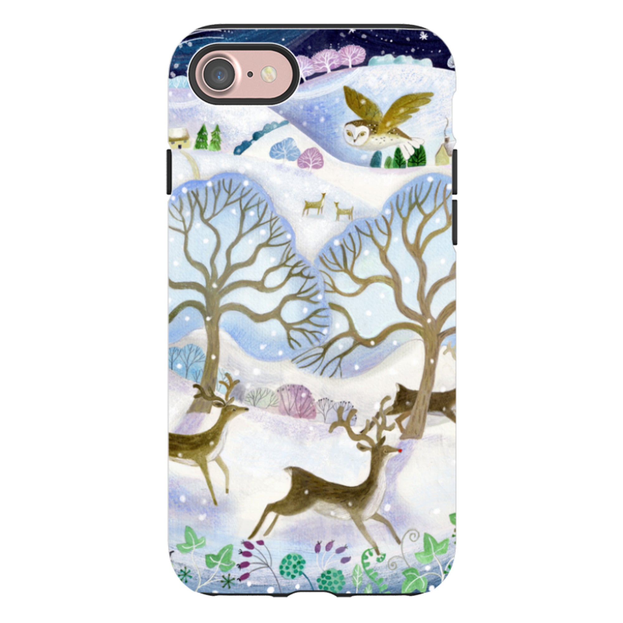 iPhone Tough Case - Winter Deer By Bex Parkin