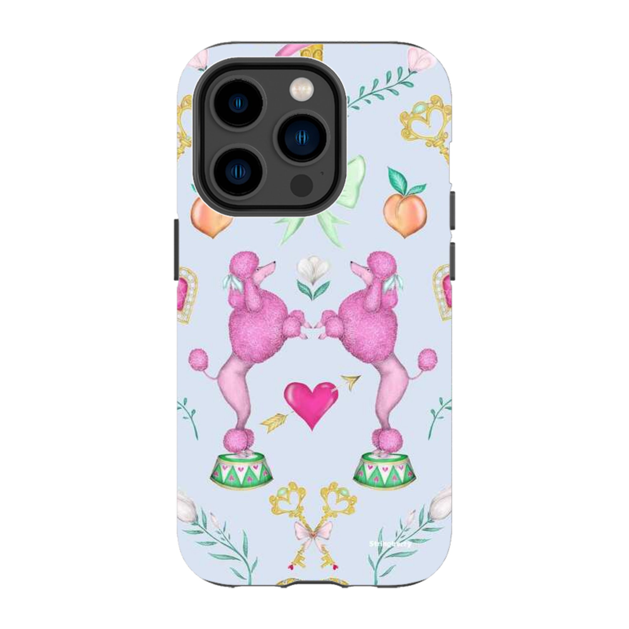 iPhone Tough Case - Pink Poodle Parlour Powder By Catherine Rowe