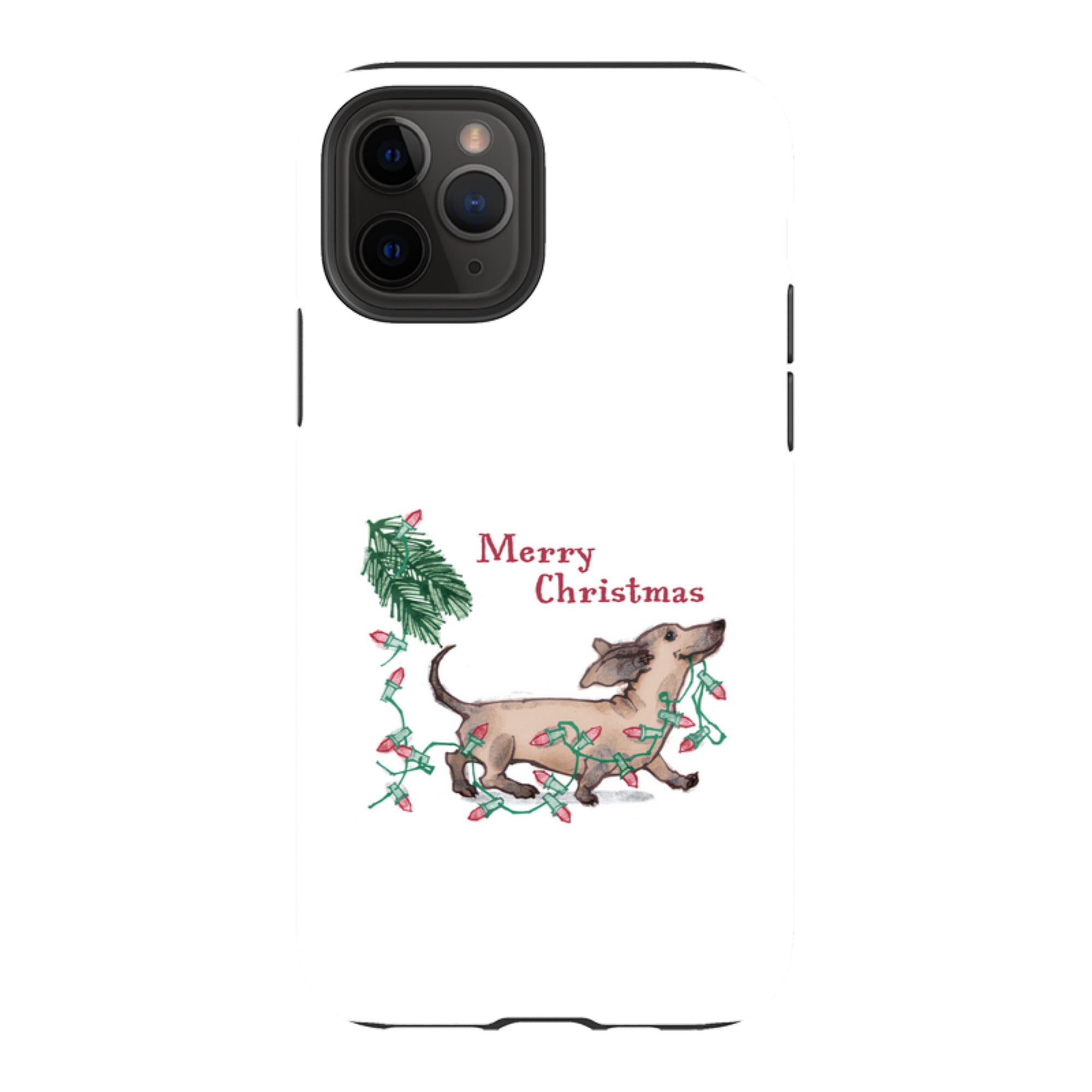 iPhone Tough Case - Christmas Dachshund By Liane Payne