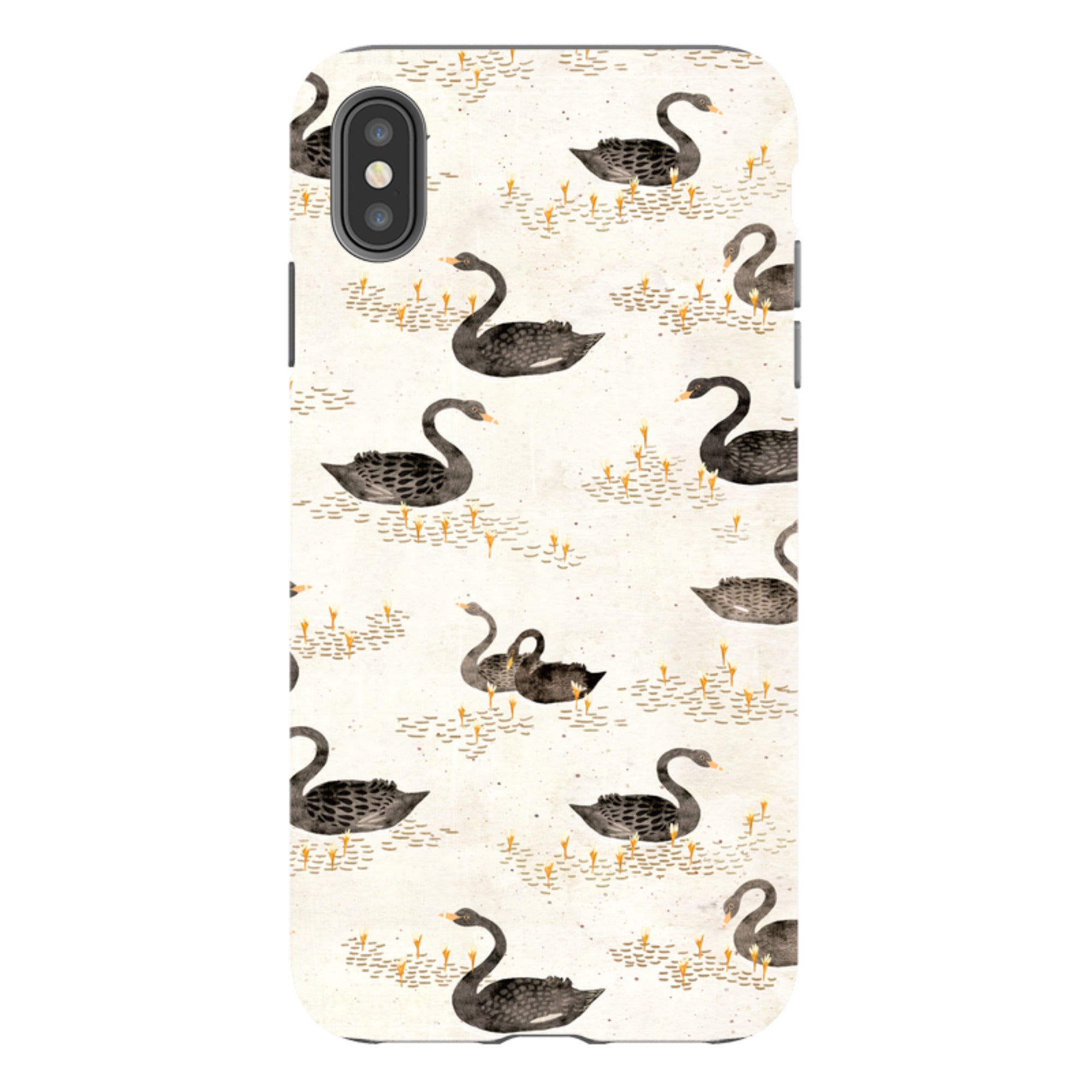 iPhone Tough Case - Swans Cream By Katherine Quinn