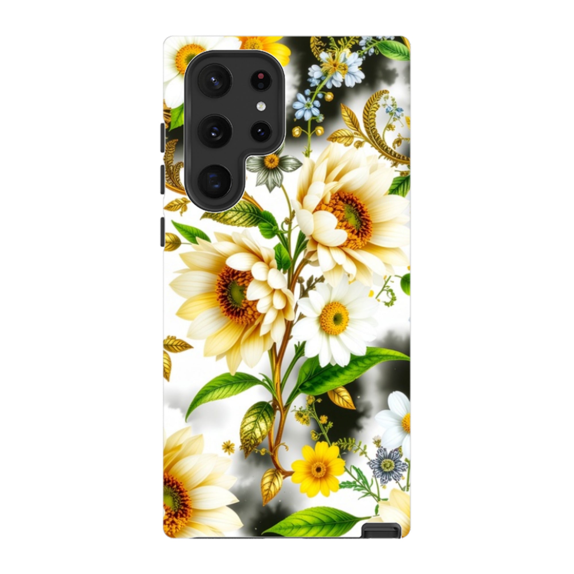 Samsung Tough  Case - Gold Flowers