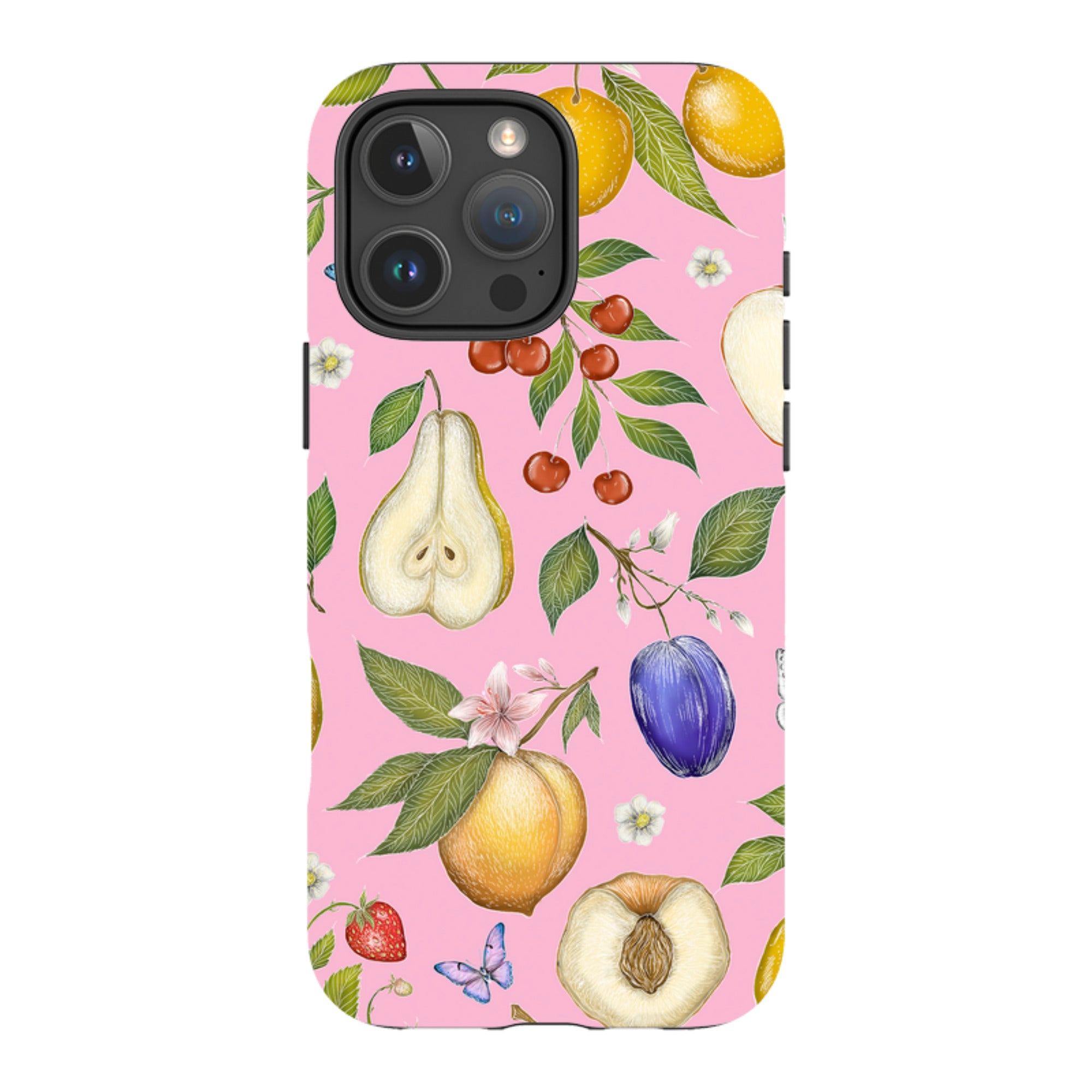 iPhone Tough Case - Pink Fruits By Catherine Rowe
