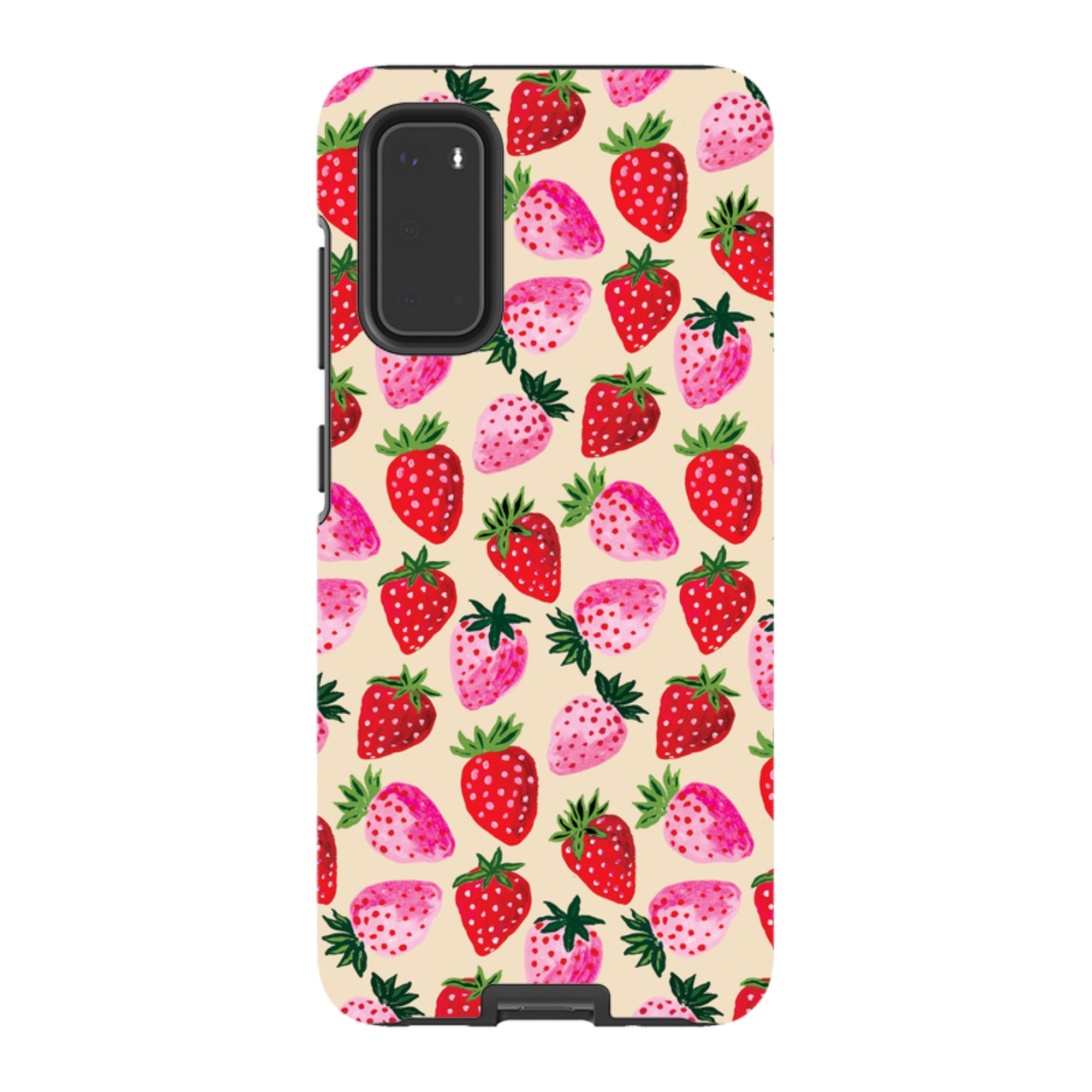 Samsung Tough  Case - Strawberry Scatter Cream By Emma Frances Grant