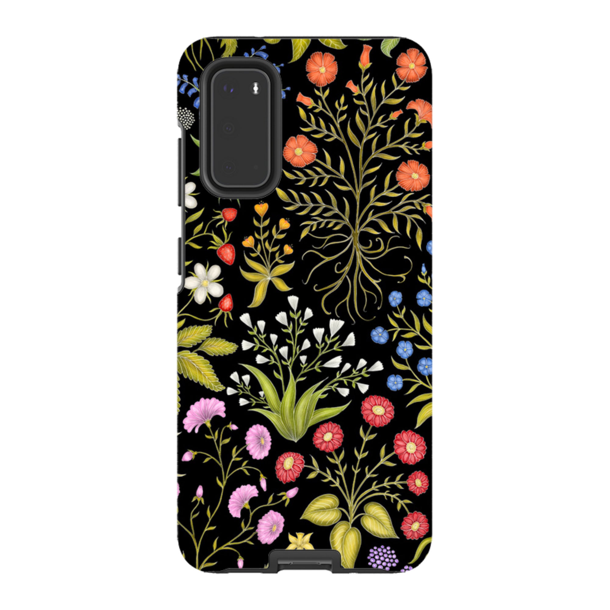 Samsung Tough Case - Fleurs Black By Catherine Rowe