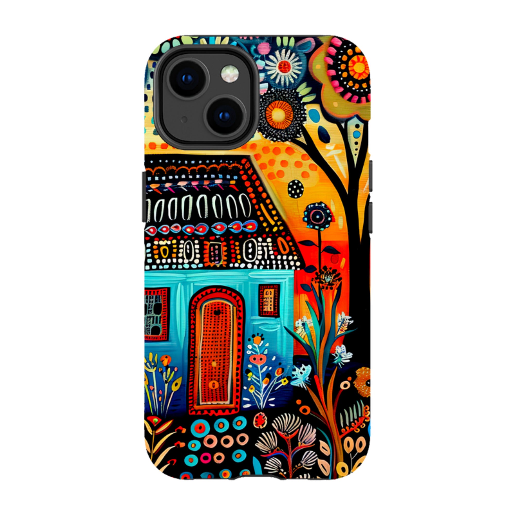 iPhone Case - Folk Art House VI