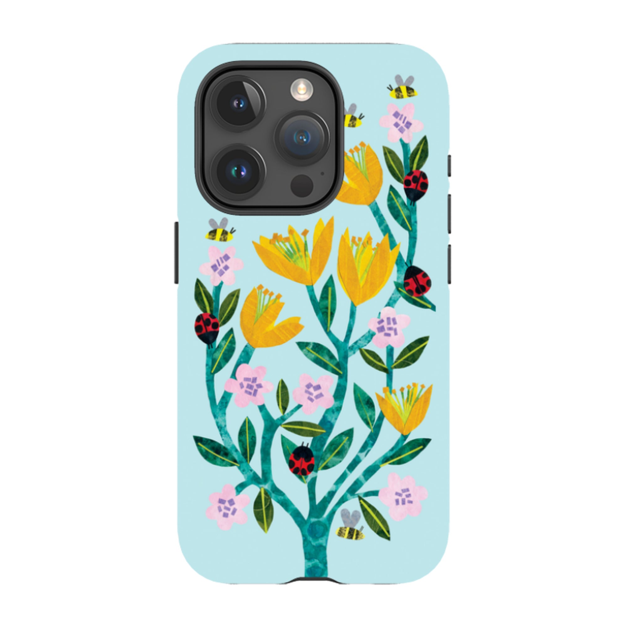 iPhone MagSafe Tough Case - Blossom and Ladybirds By Tracey English