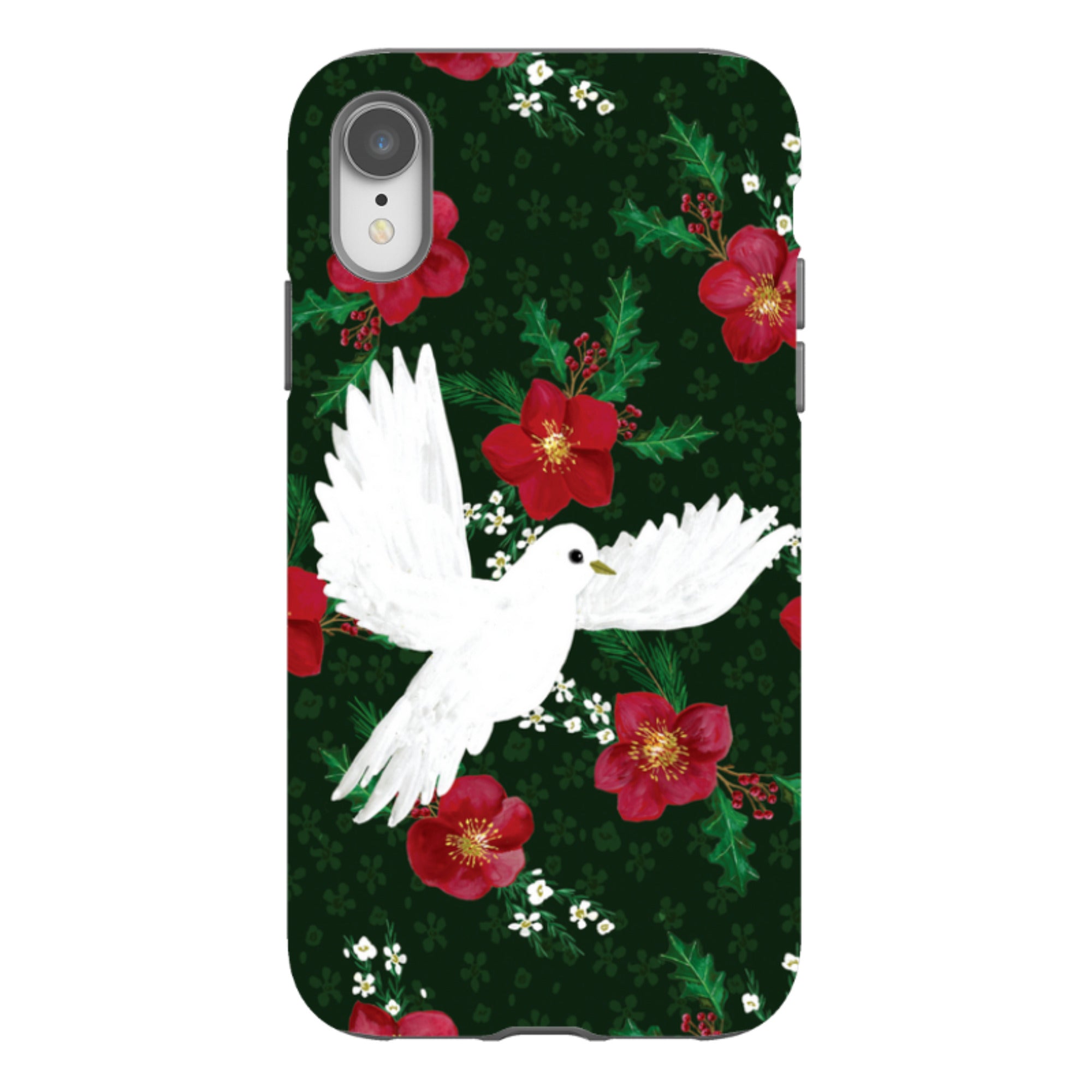 iPhone Tough Case - Dove and Floral By Abby Jacobs