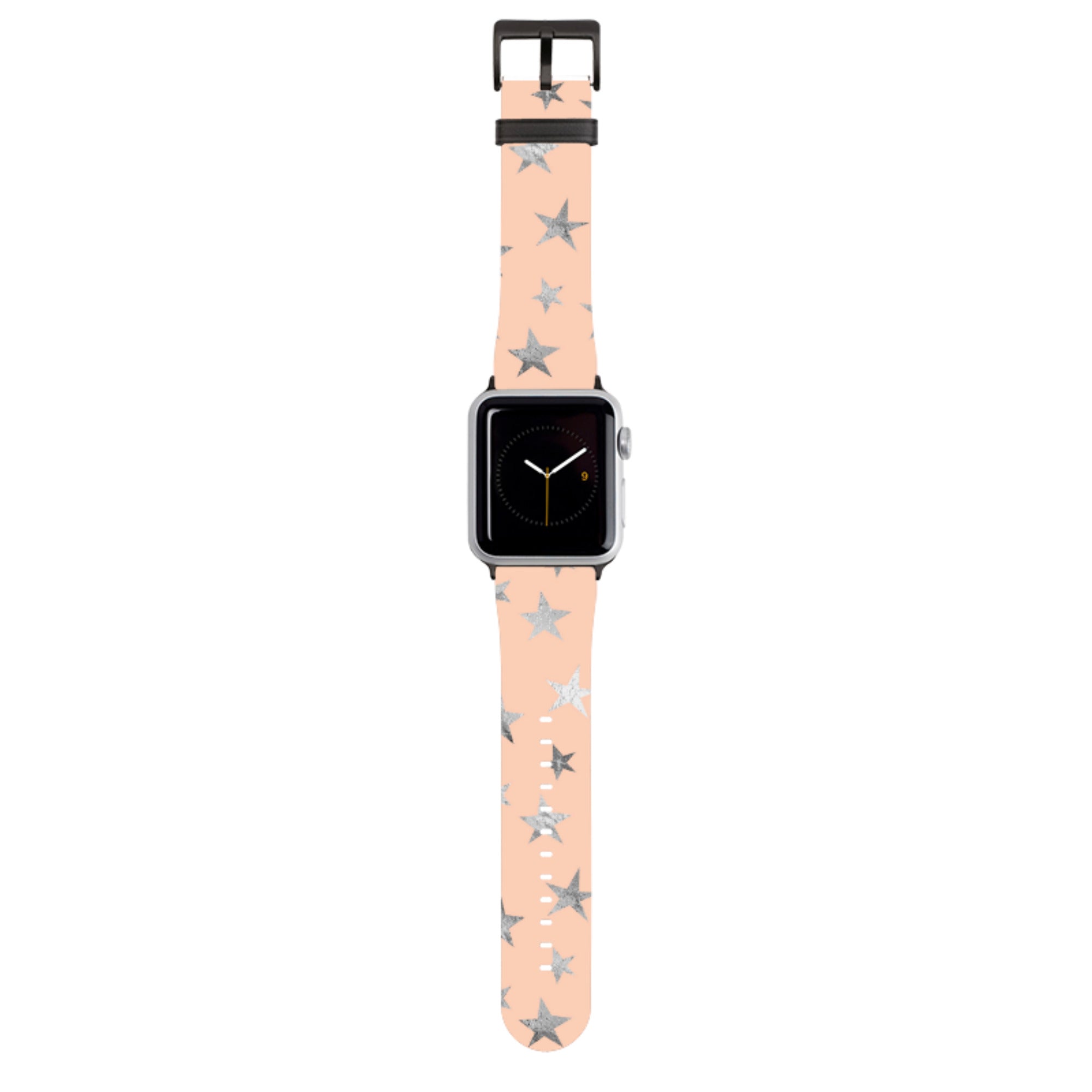 Pale and Silver Stars Apple Watch Strap