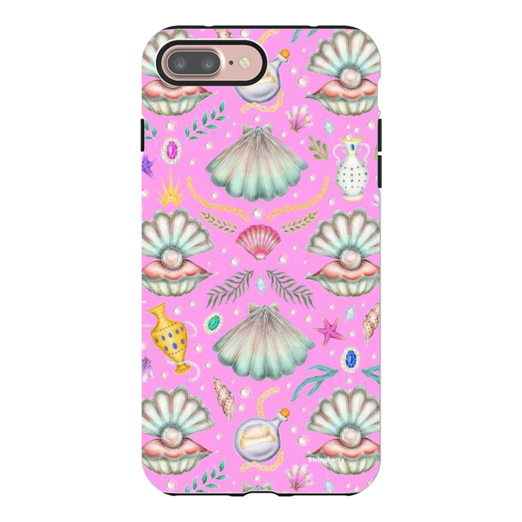 iPhone Tough Case - Pearl's Fantasy Candy Pink By Catherine Rowe