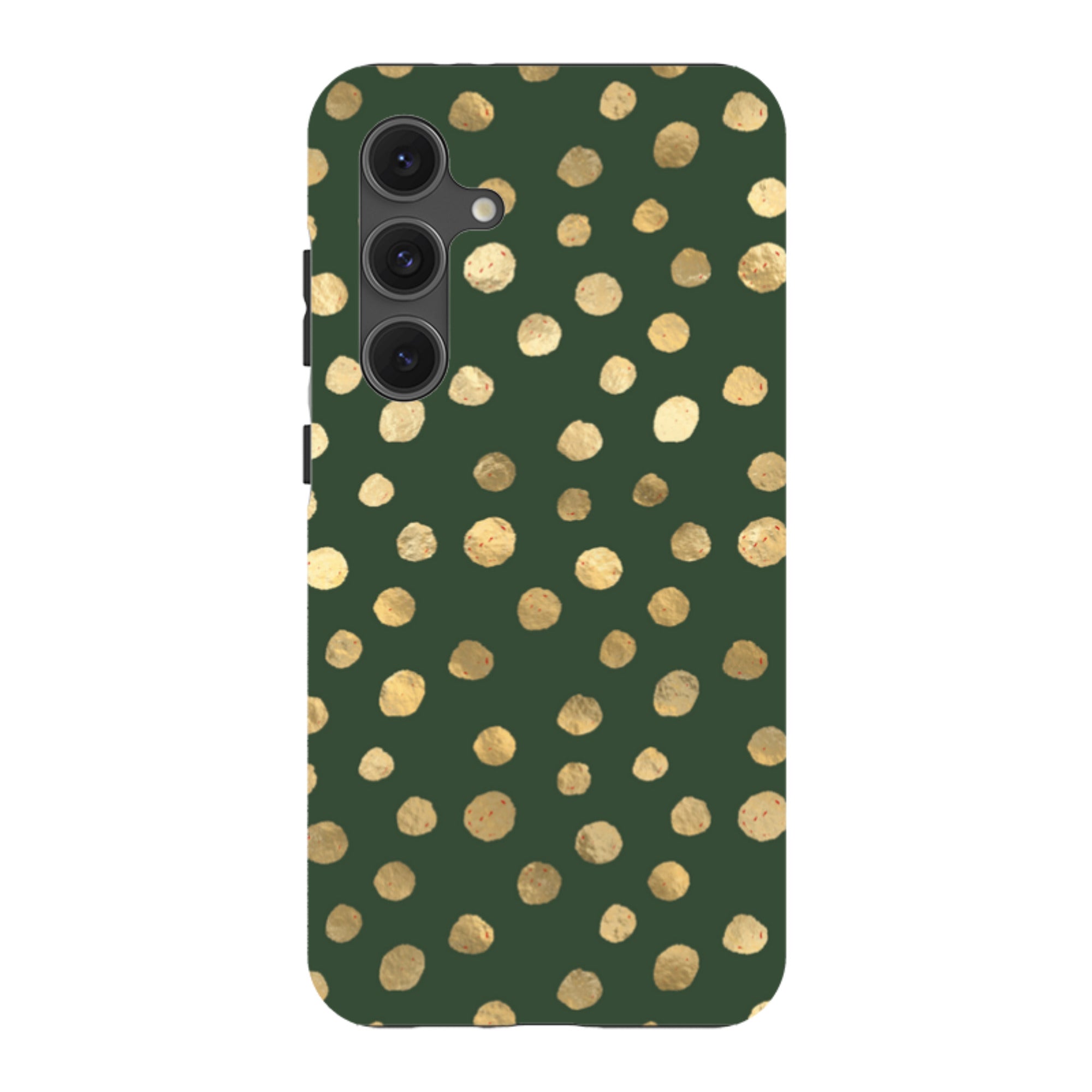Samsung Tough Case - Green and Gold Dots