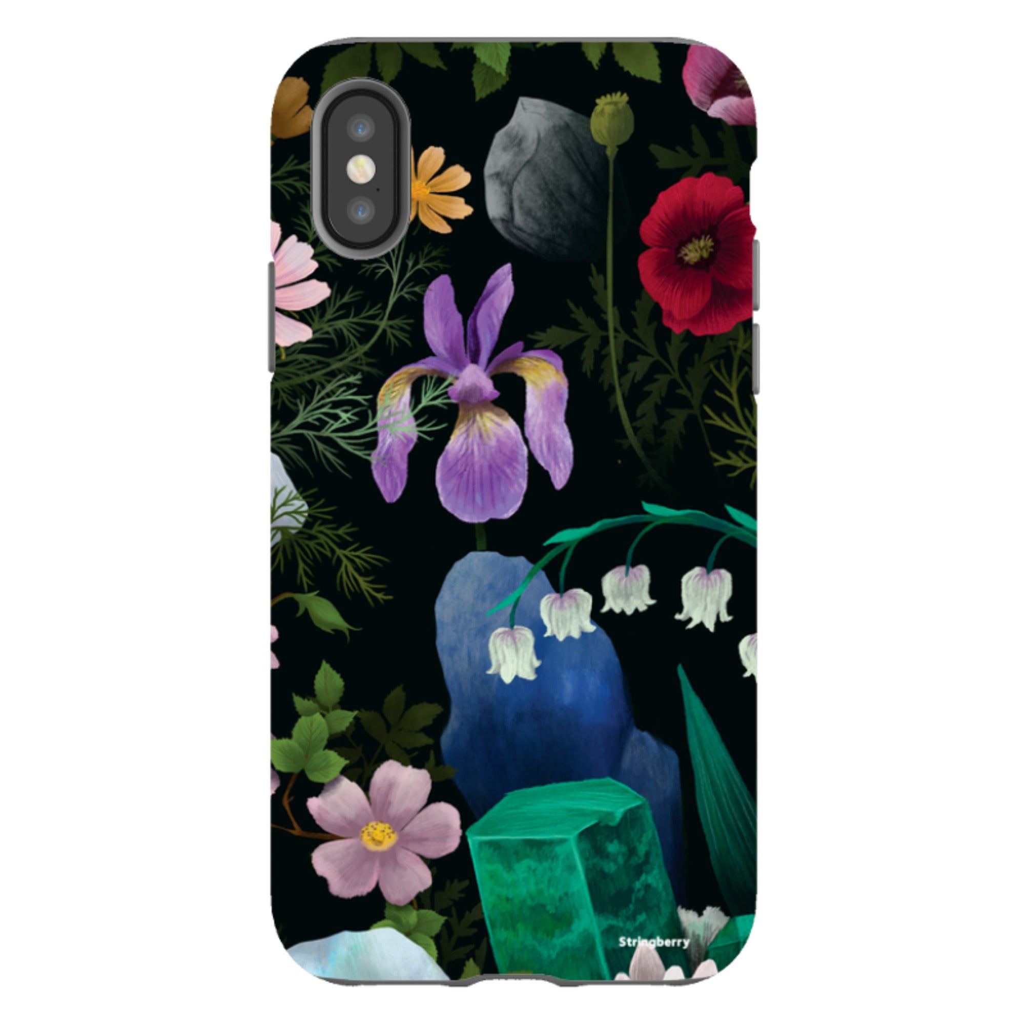 iPhone Tough Case - Crystal Flowers II By Anna Stead