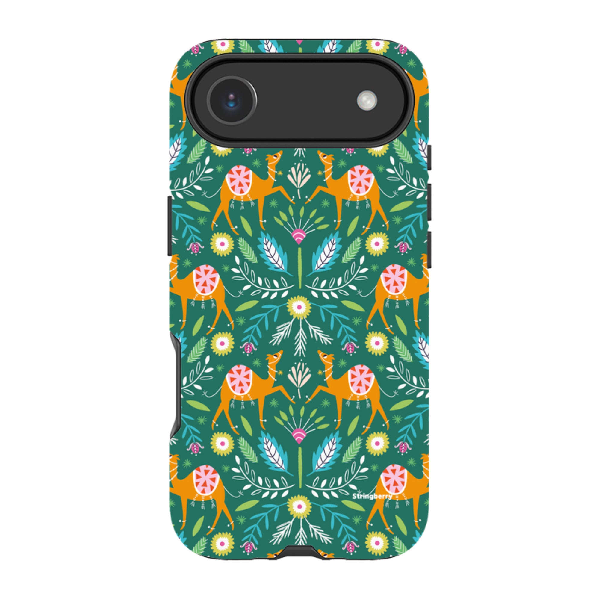 iPhone MagSafe Tough Case -  Camel Damask By Ali Brookes