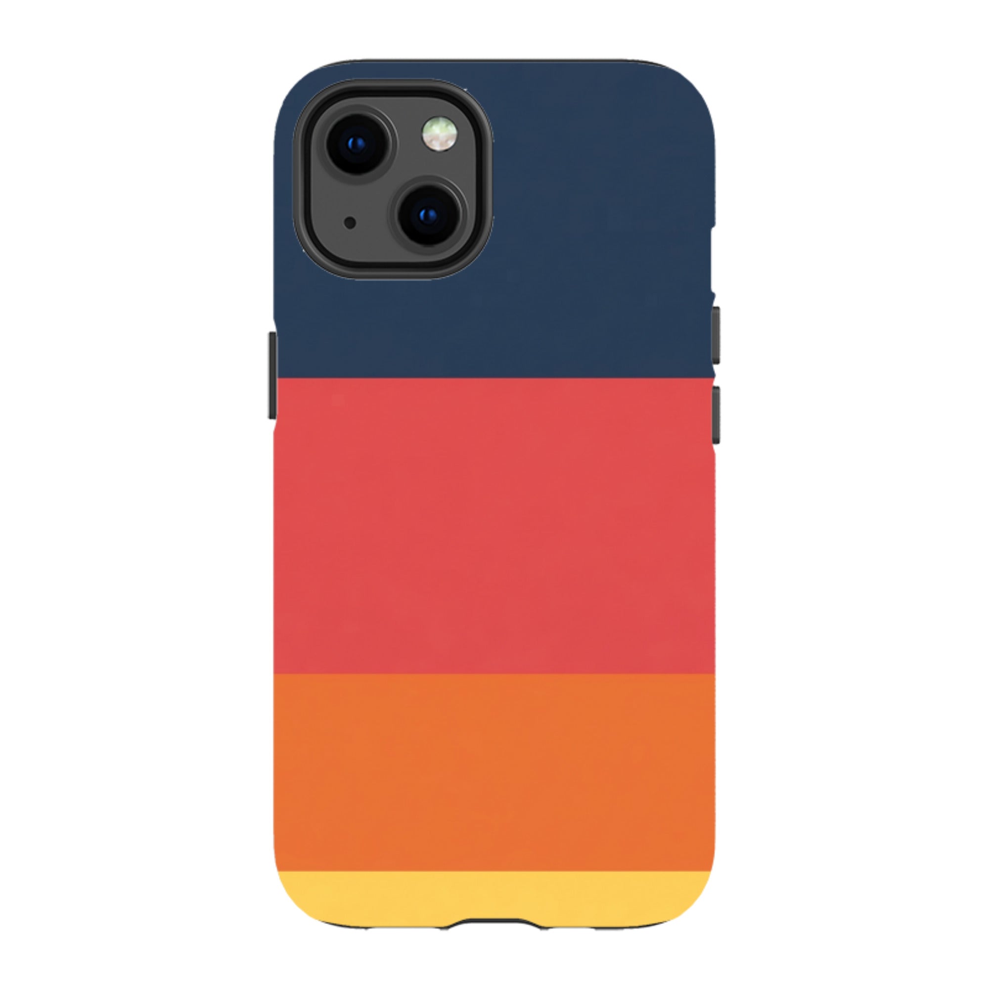 iPhone MagSafe Tough Case - Navy Blue & Orange Gingham
