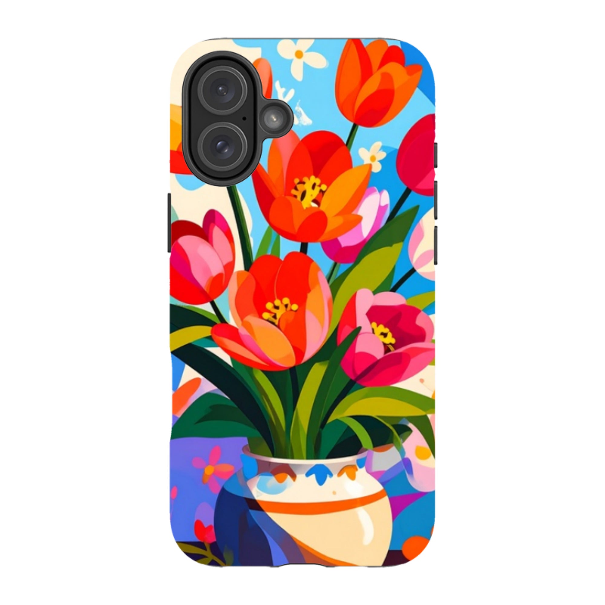iPhone MagSafe Tough Case - Tulip Pot Floral