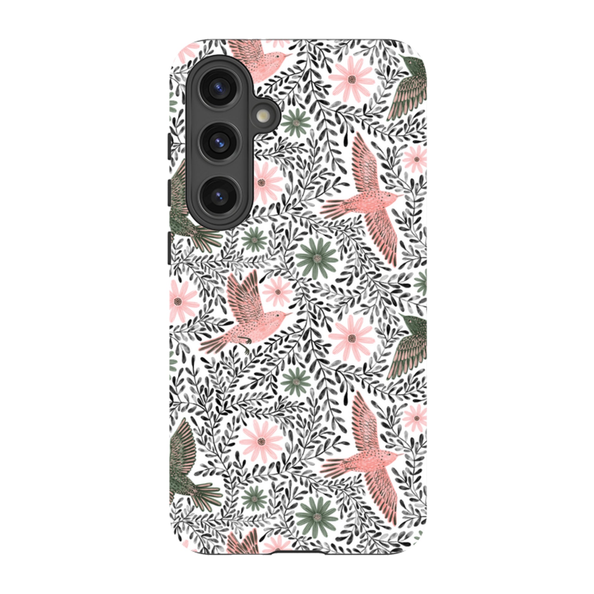 Samsung Tough Case - Bird Pattern Black By Lee Foster Wilson
