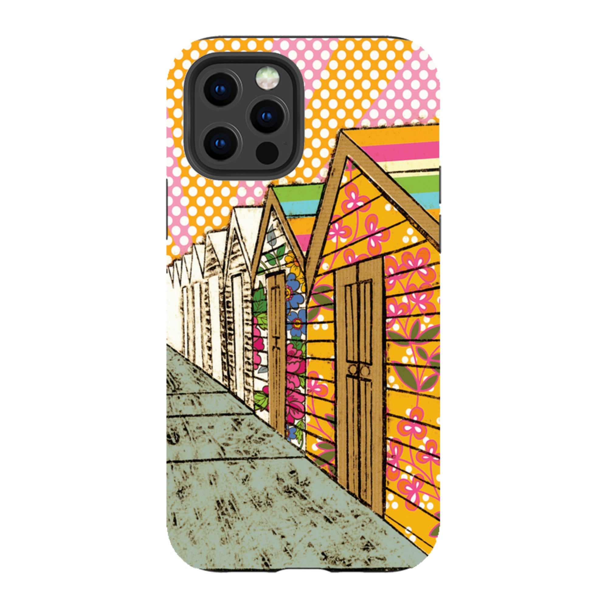 iPhone Tough Case - Beach Huts By Amelia Bowman