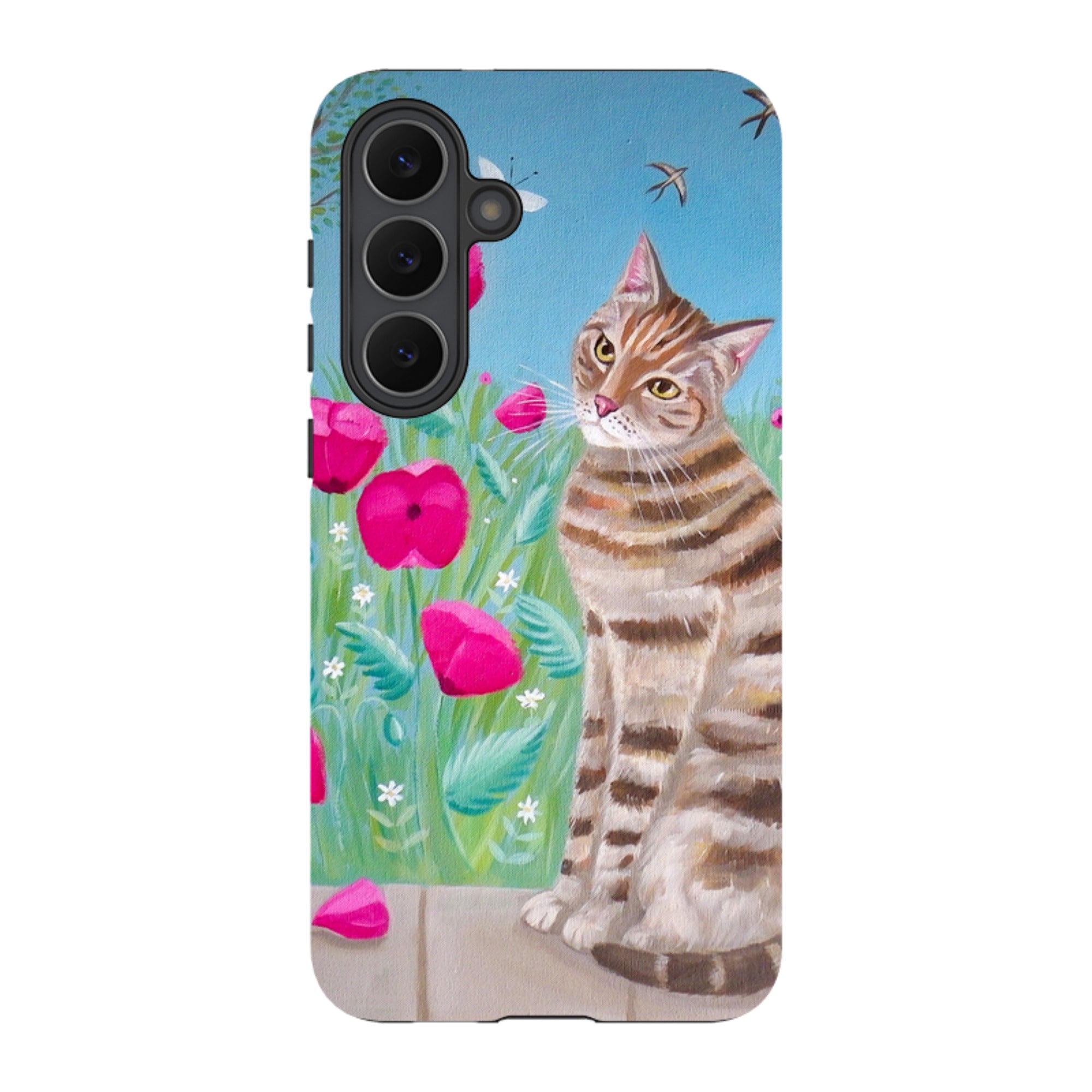 Samsung Tough Case - Cat Floral By Mary Stubberfield