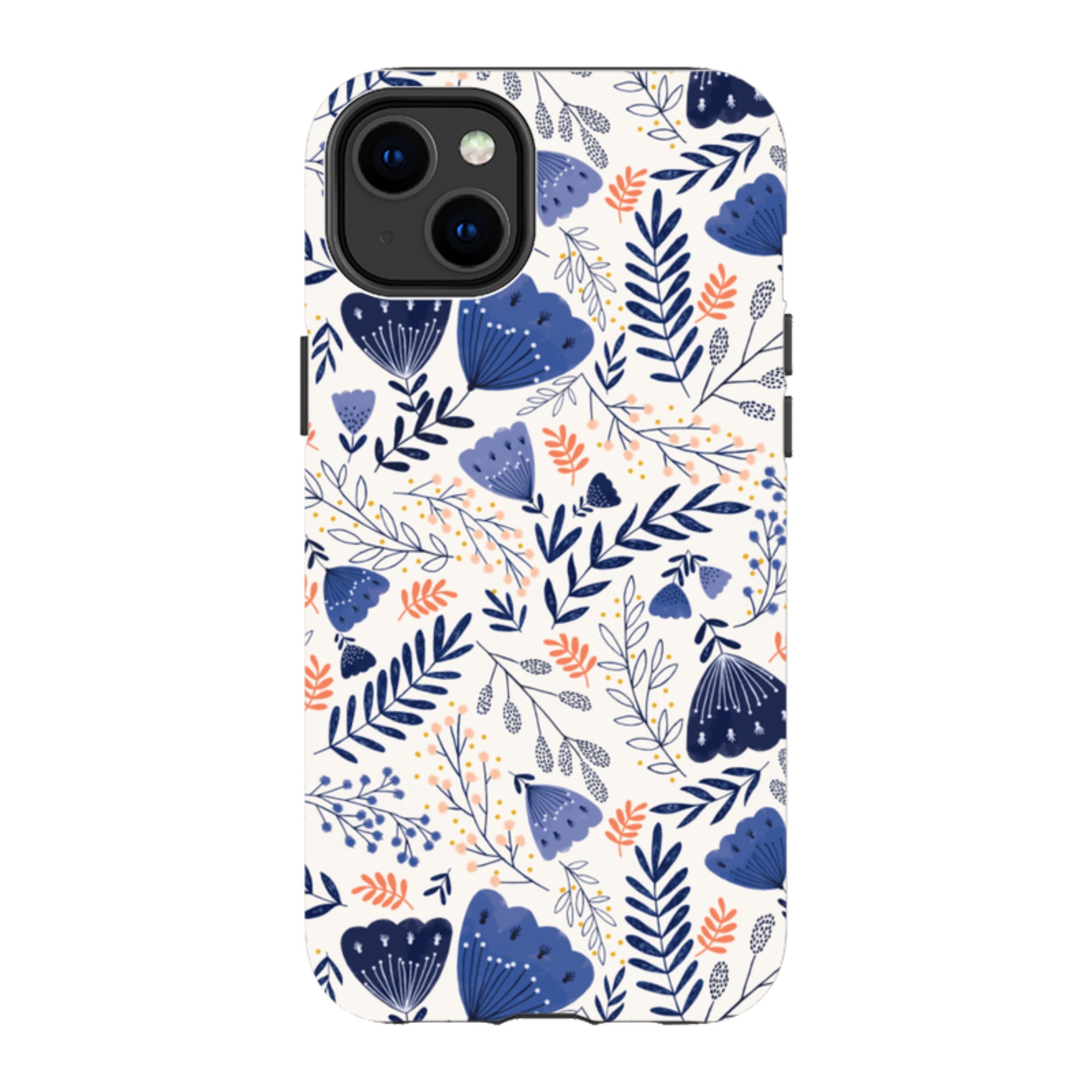 iPhone Tough Case - Blue Floral By Jade Mosinski