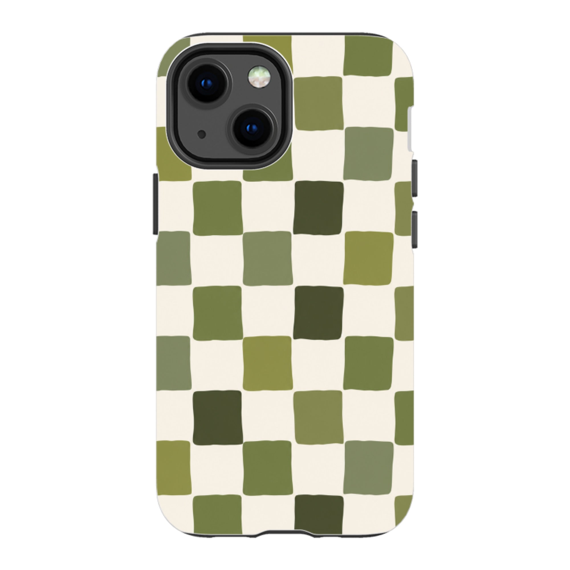 iPhone Tough Case - Green Checkerboard