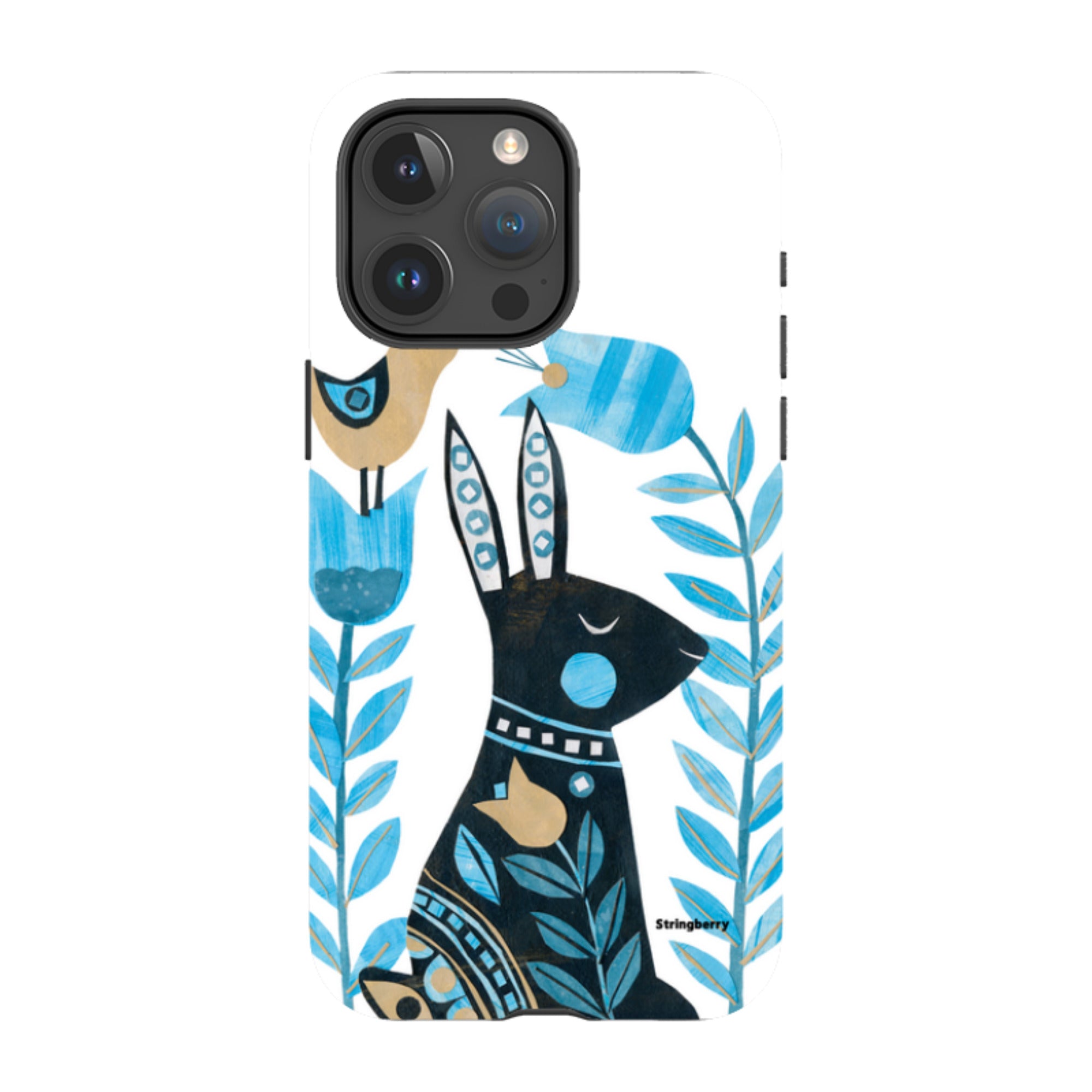 iPhone Tough Case - Folk Rabbit By Tracey English