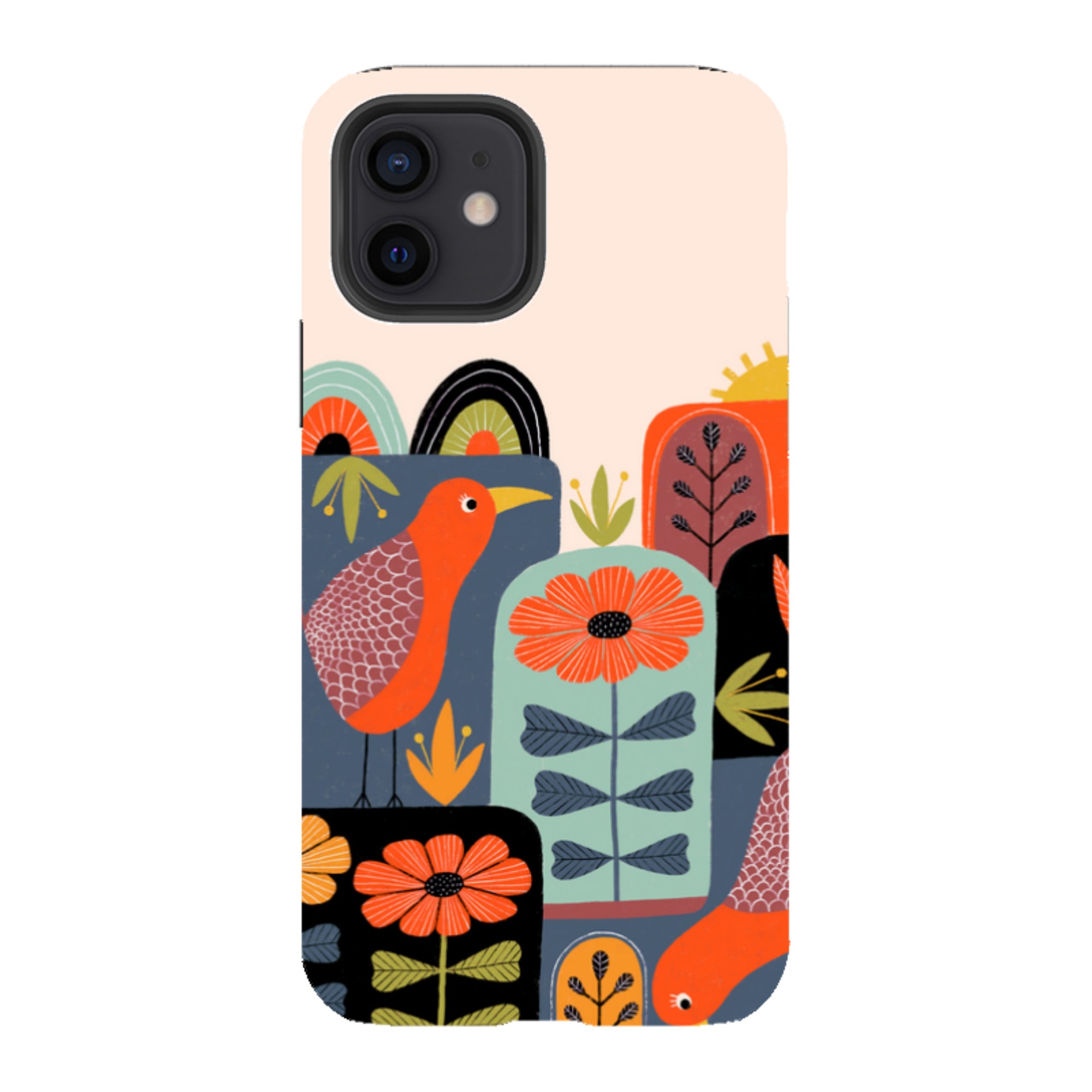 iPhone Tough Case - Folky Birds III By Suzy Taylor