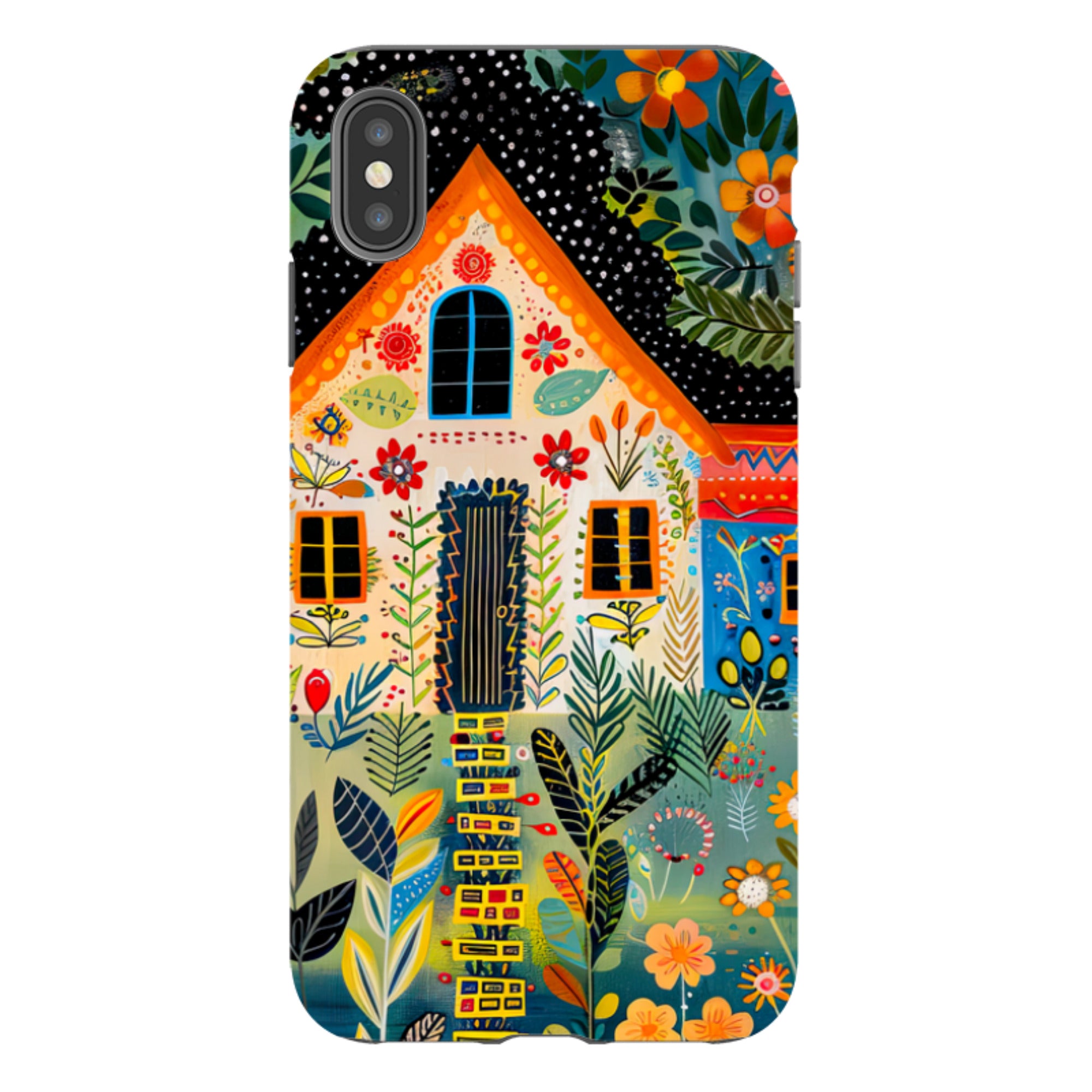iPhone Case - Folk Art House II