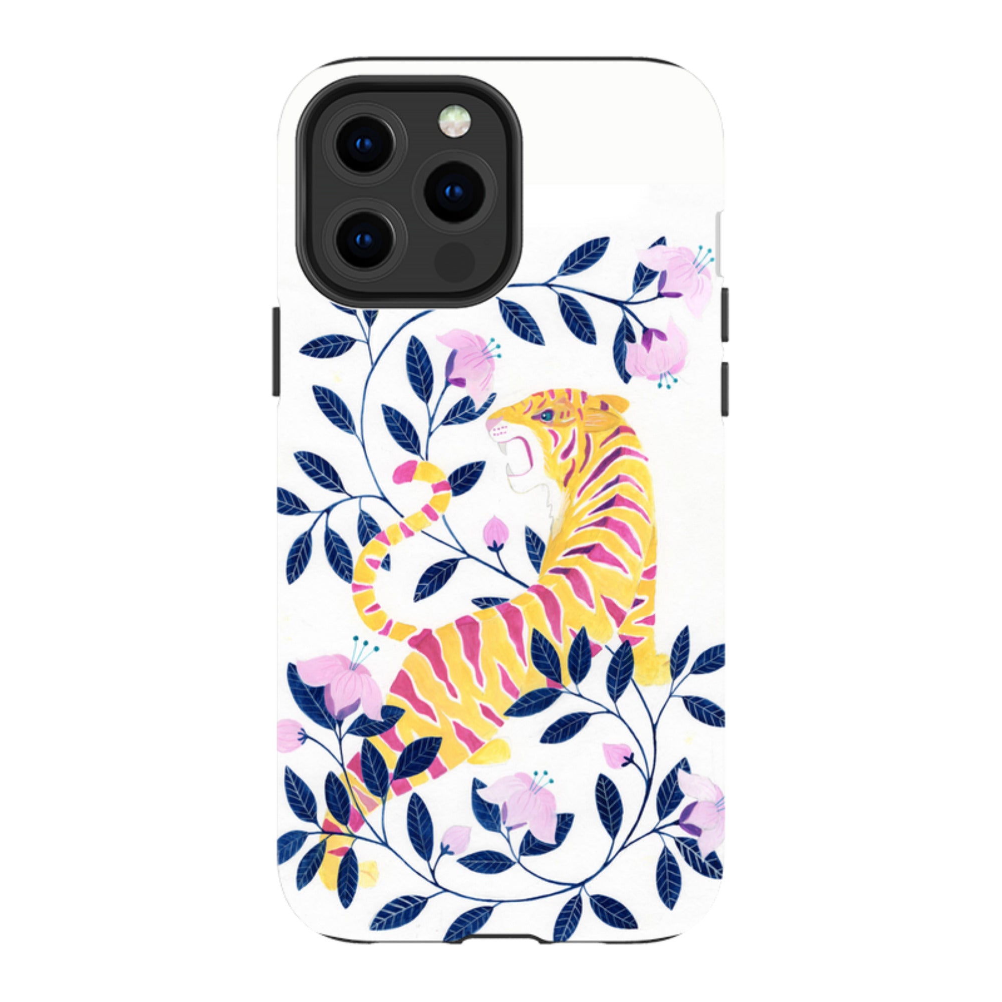 iPhone Tough Case - Yellow Tiger By Bex Parkin