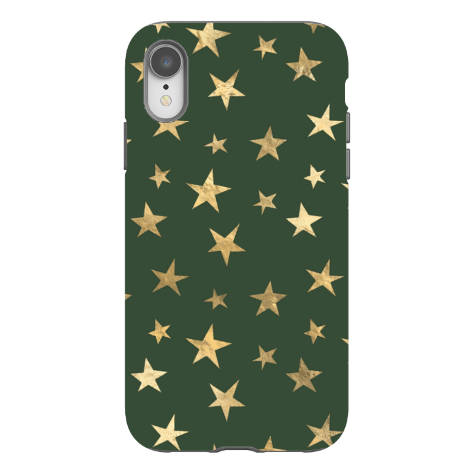 iPhone Tough Case - Green and Gold Stars
